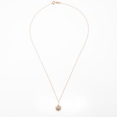 Maria Kotsoni, Collar Colgante Corazón Espinoso Contemporáneo de Oro de 18k y Diamantes