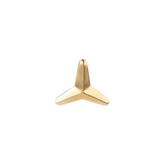 Maria Kotsoni Contemporary 18k Gold Three Pointed Star Chain Pendant Necklace