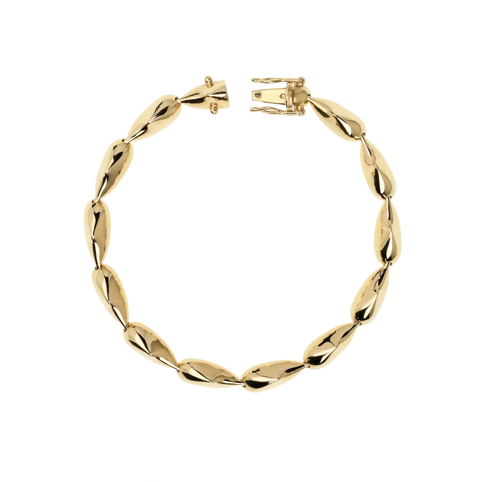 Maria Kotsoni Contemporary 18K Yellow Gold, Articulated Spike Link Bracelet For Sale