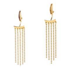 Maria Kotsoni, Orecchini contemporanei con nappe in oro giallo 18K e citrino