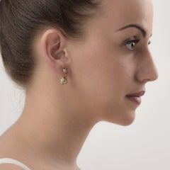 Maria Kotsoni, Zeitgenössische 18 Karat Gelbgold Tansanit Morning Star Ohr Jacken