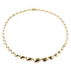 Maria Kotsoni Contemporary, Articulated 18K Yellow Gold Spike Link Necklace