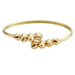 Maria Kotsoni, Bracciale scultoreo contemporaneo con punte flessibili in oro 18 carati