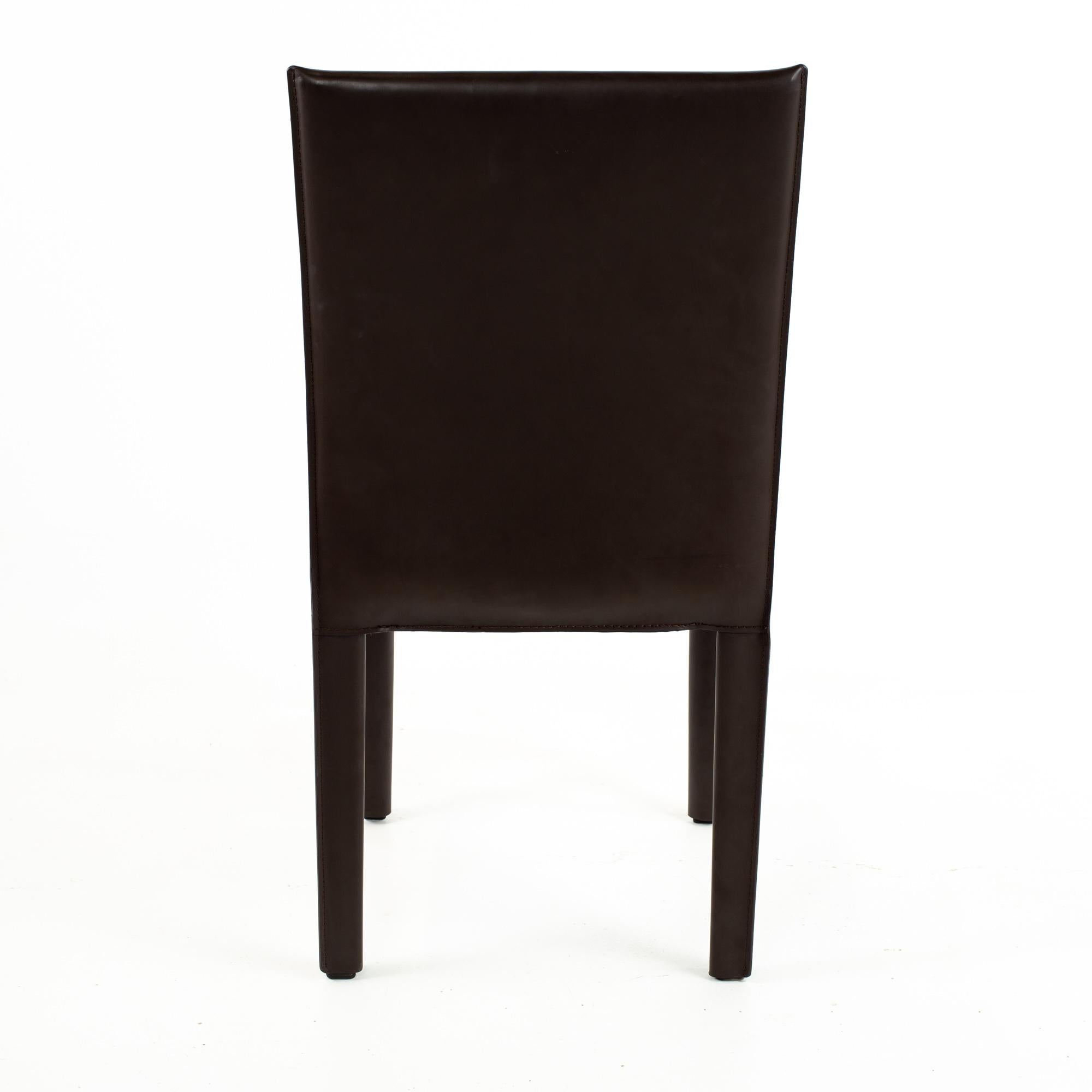 American Maria Lee Leather Dining Chairs, Set of 10