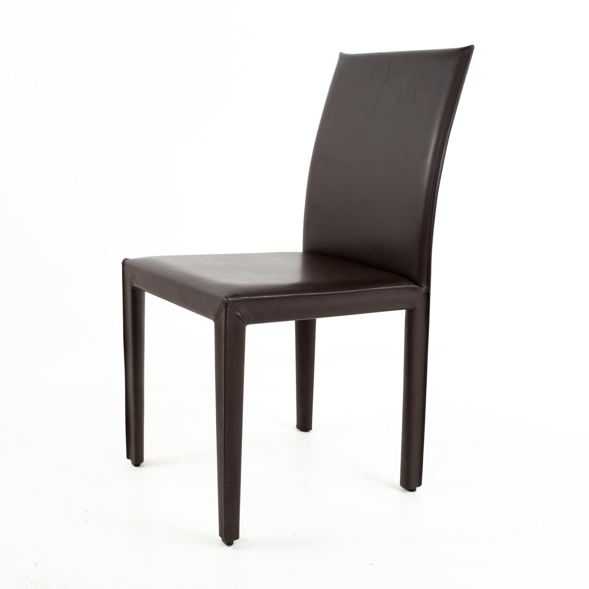Late 20th Century Maria Lee Leather Dining Chairs, Set of 10