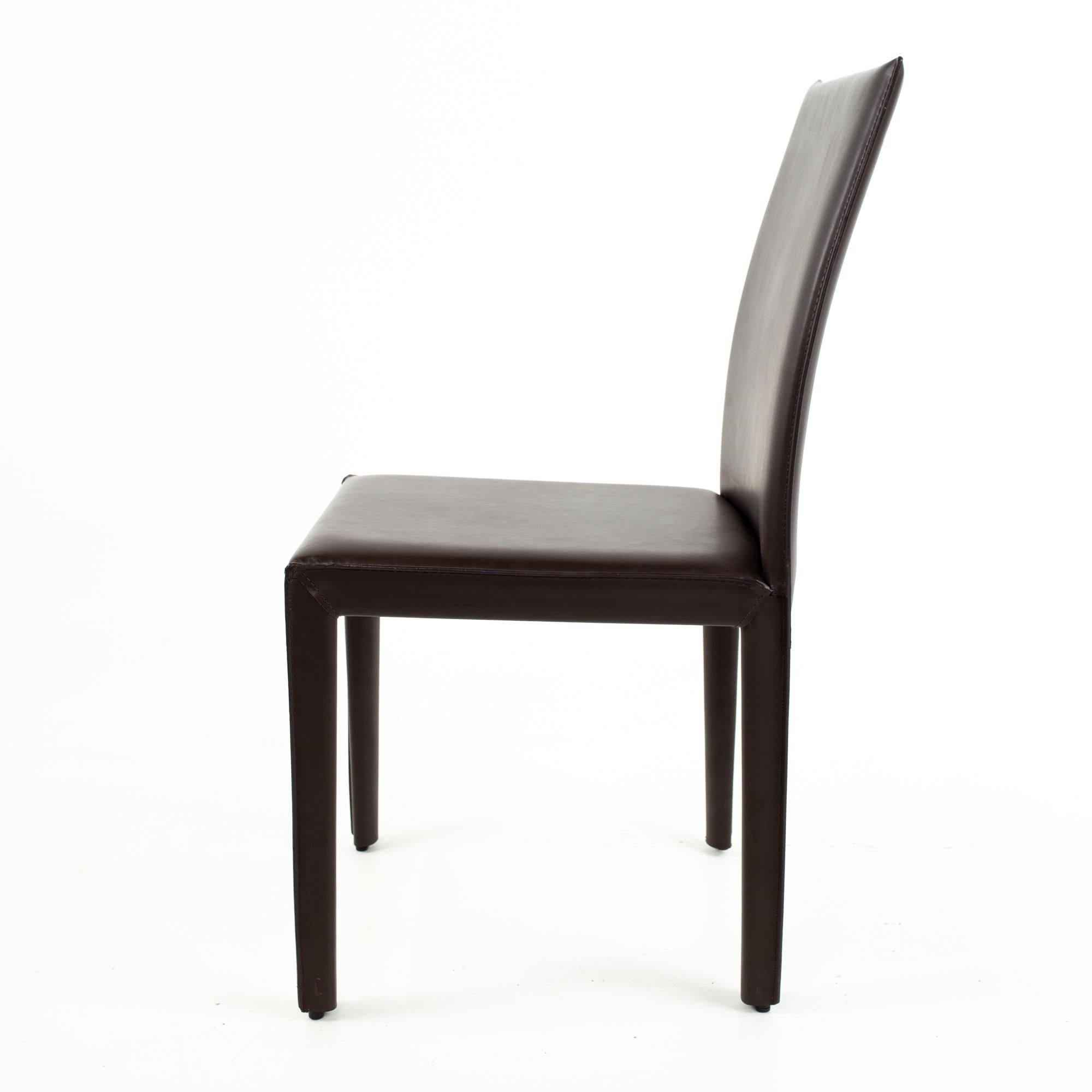 Maria Lee Leather Dining Chairs, Set of 10 2