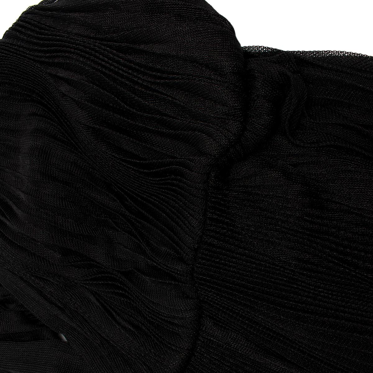 Maria Lucia Hohan Black Lurex Knit Pleated Dress - US Size 4 In Excellent Condition For Sale In London, GB