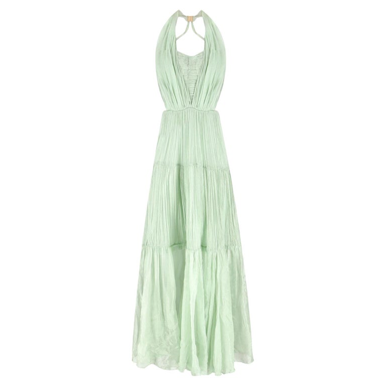 Maria Lucia Hohan Poppy Pleated Maxi Dress For Sale at 1stDibs
