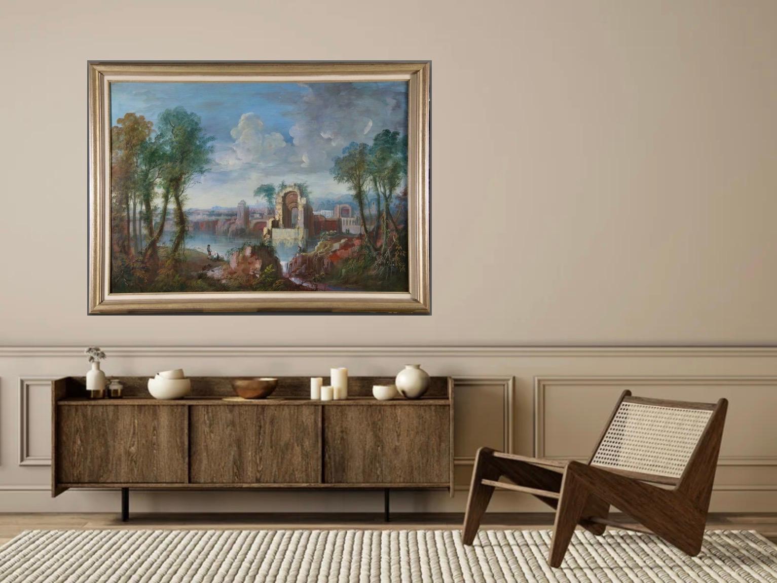Maria Luigia Raggi 18th Century Italian Capriccio Landscape Painting ...