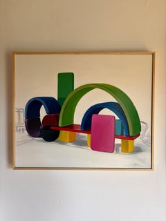 Peinture architecturale avec des blocs de jouets et inspiration du Centre Heydar Aliyev