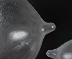 Bubble Gum Condom Balloons Still Life Oil Painting with Transparent Forms