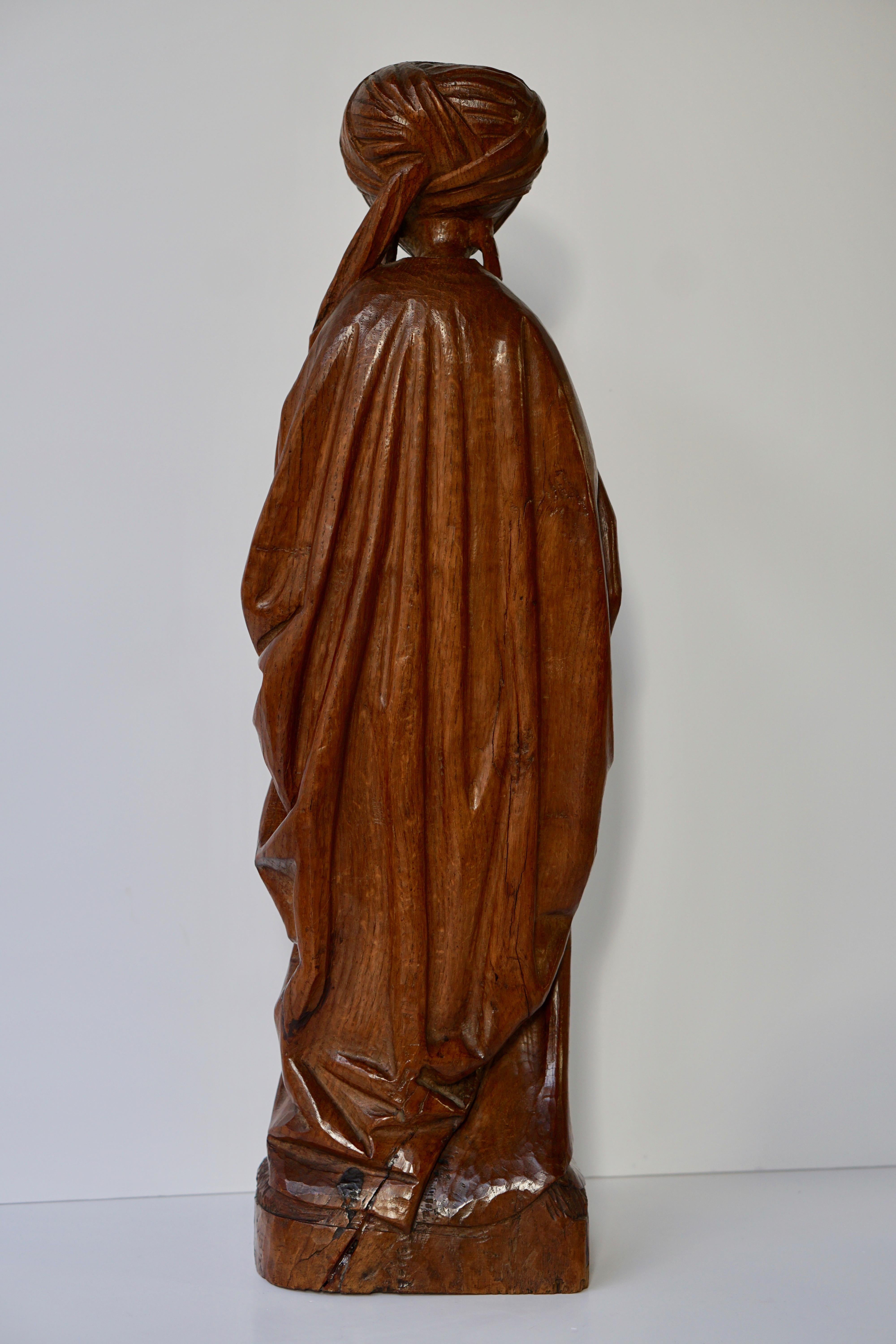 Maria Magdalena Carved Sculpture in Oak (19. Jahrhundert)