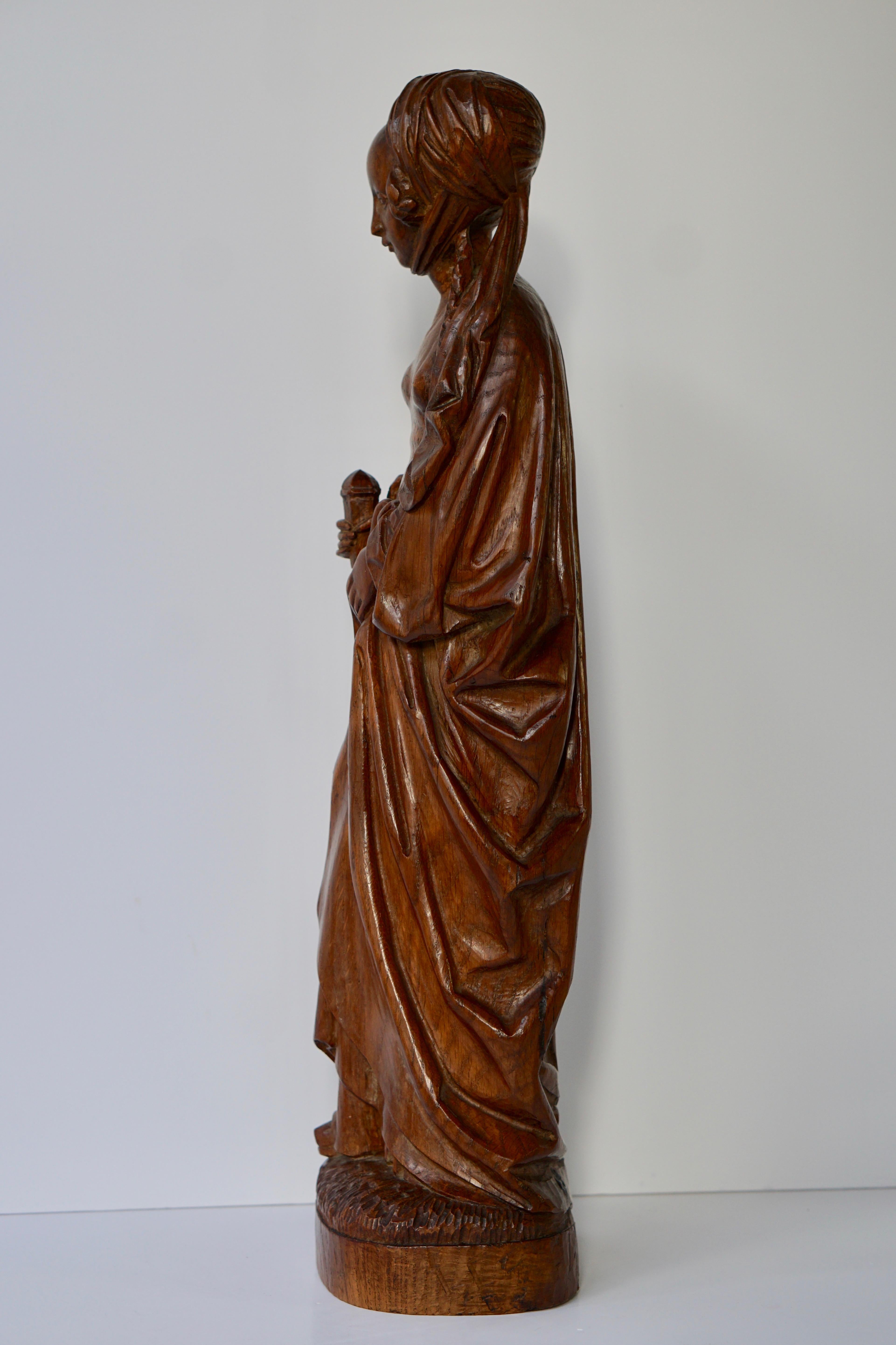 Maria Magdalena Carved Sculpture in Oak (Holz)