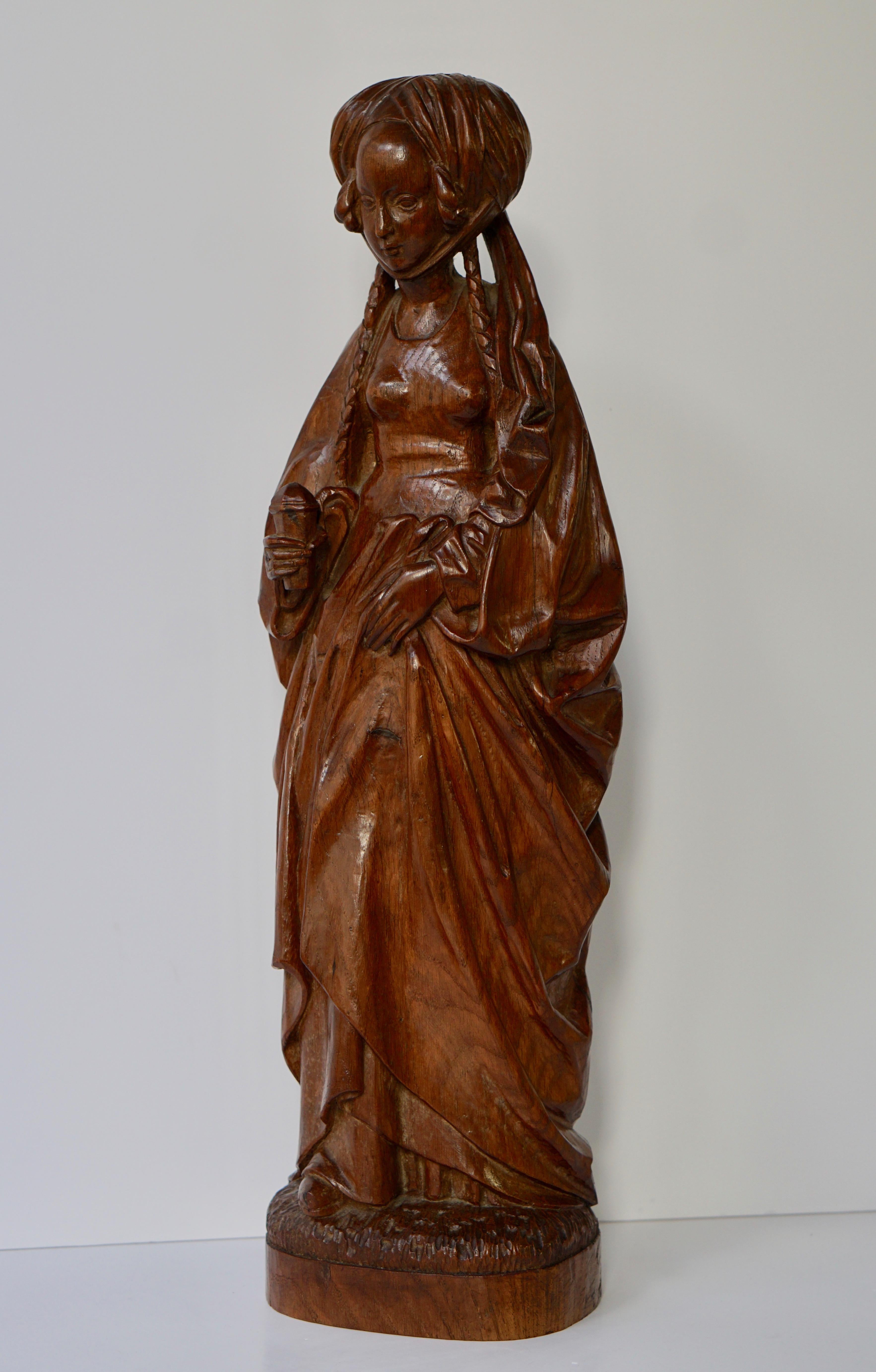 Maria Magdalena Carved Sculpture in Oak 1