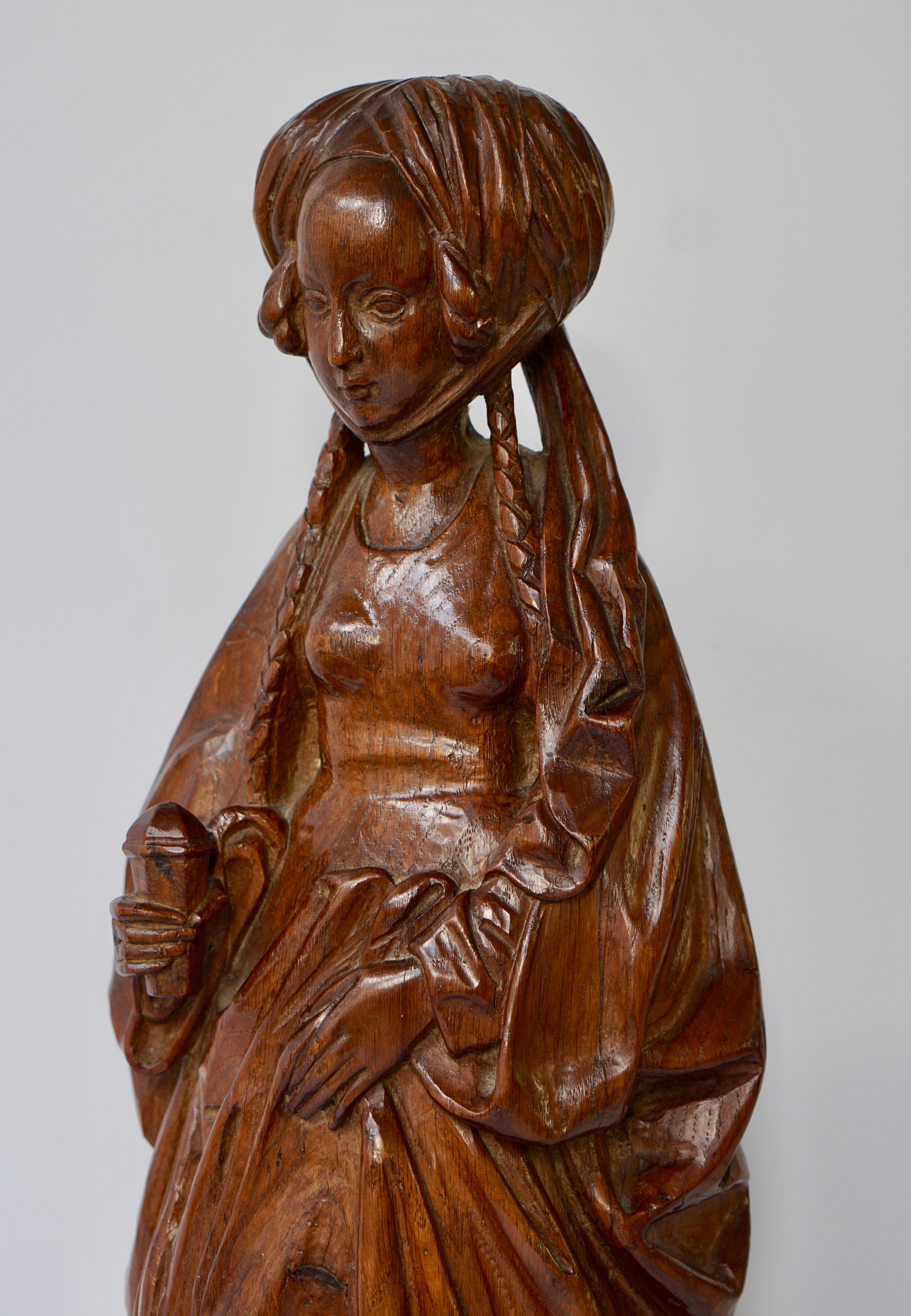 Maria Magdalena Carved Sculpture in Oak 2