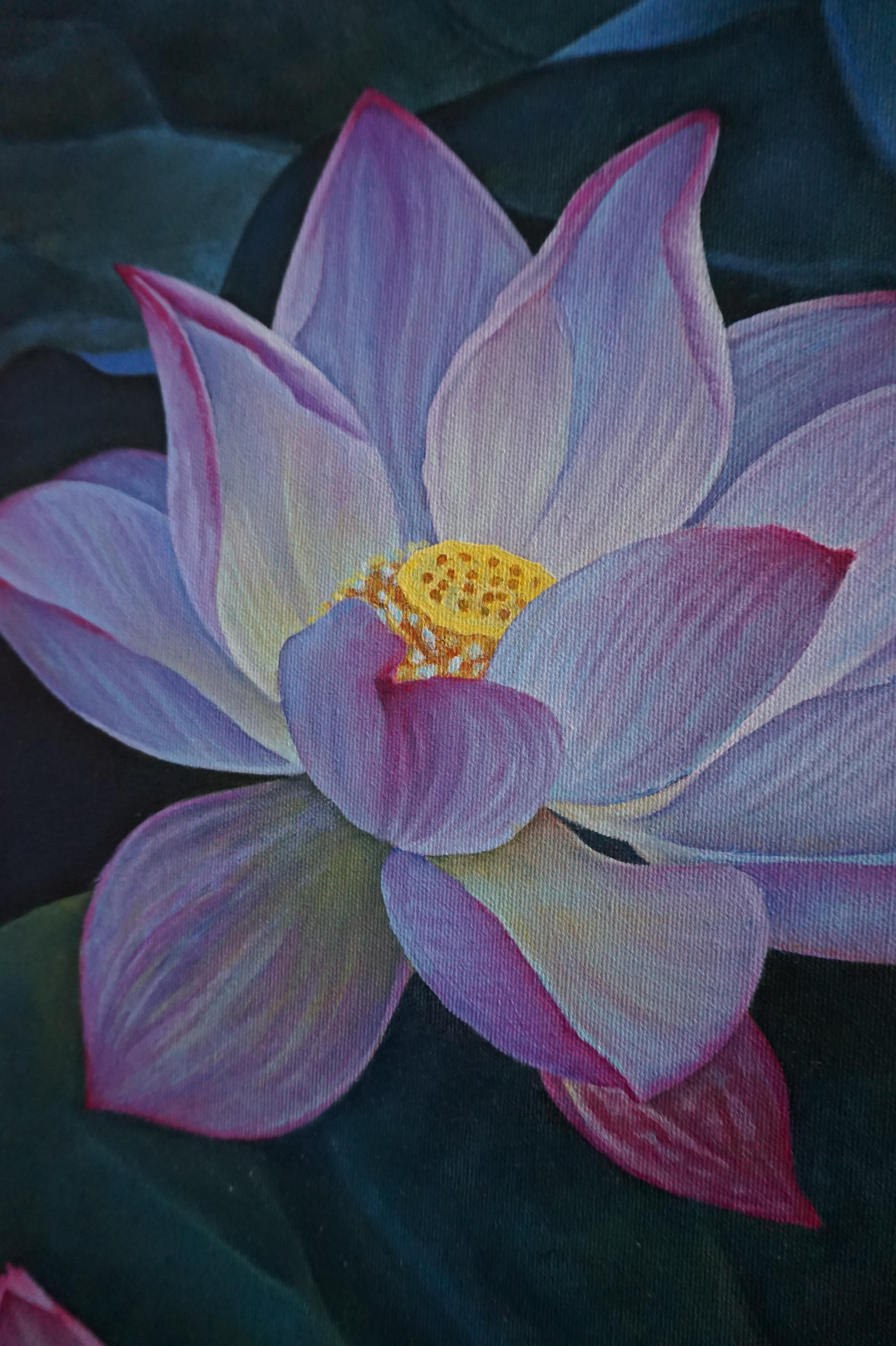 STÄRKE. REBIRTH. PURIFY - die Hauptbedeutung der wunderschönen Lotusblume und der Name dieses Gemäldes.

Der Lotus ist eine meiner Lieblingsblumen. Und ich habe sie mit viel Liebe gemalt, wobei ich besonders auf die Details geachtet habe.

Dieses