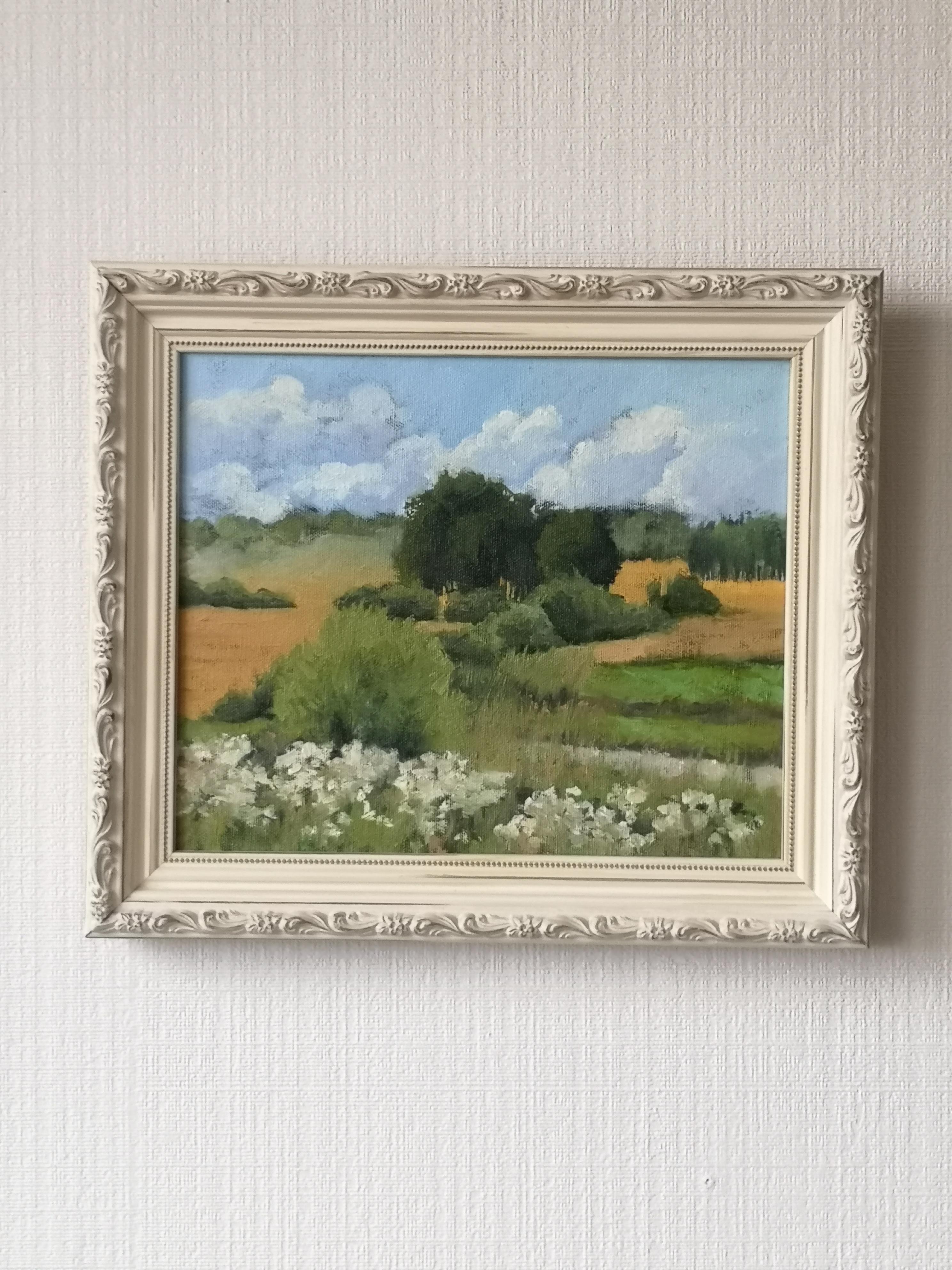 SUMMER TIME BLISS Plainair oil painting Nature landscape countryside Sunny day For Sale 1