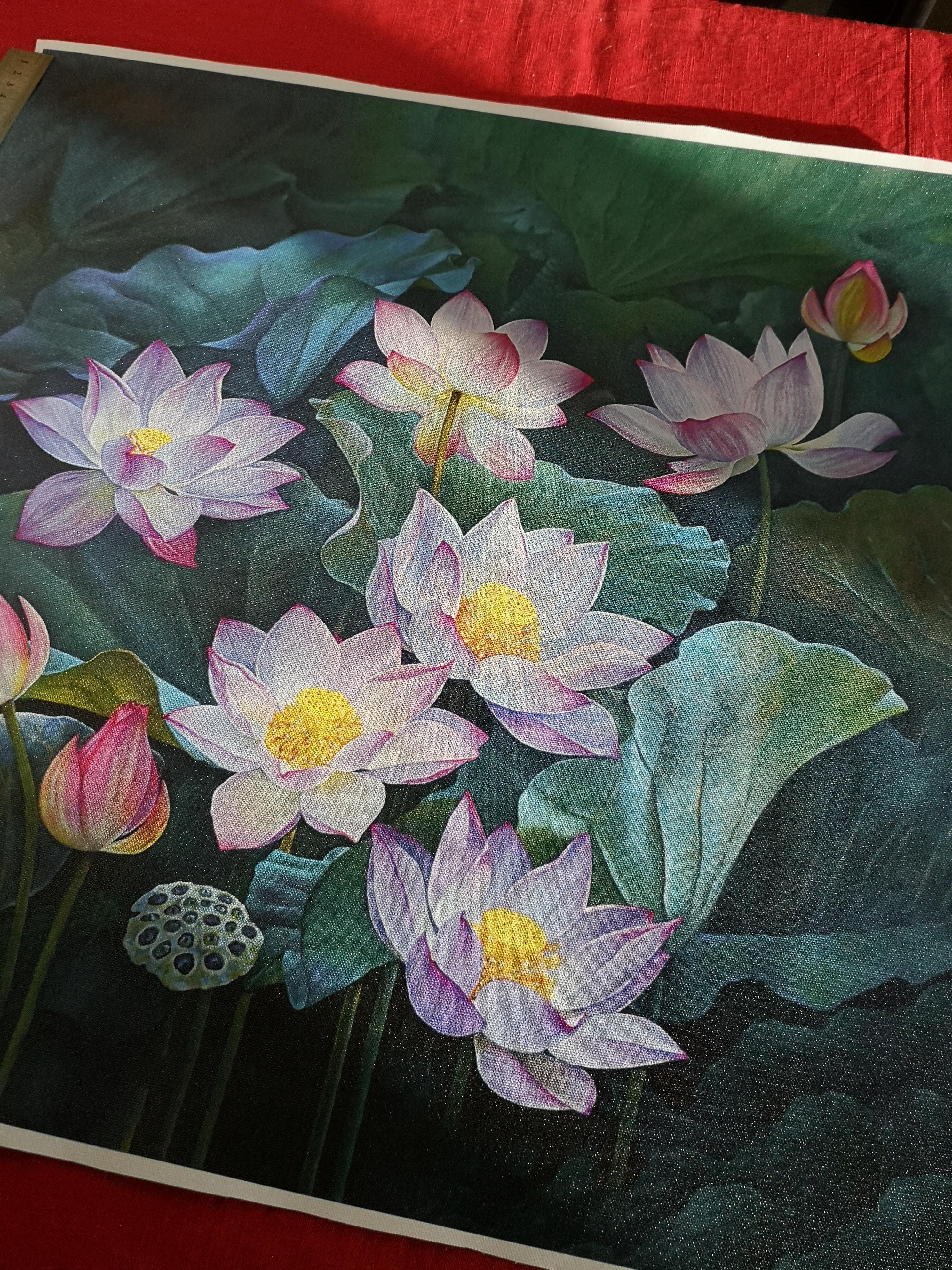 FORCE. REBIRTH. PURIFIER. Lotus. Impression florale d'intérieur par Maria Matveyeva en vente 4