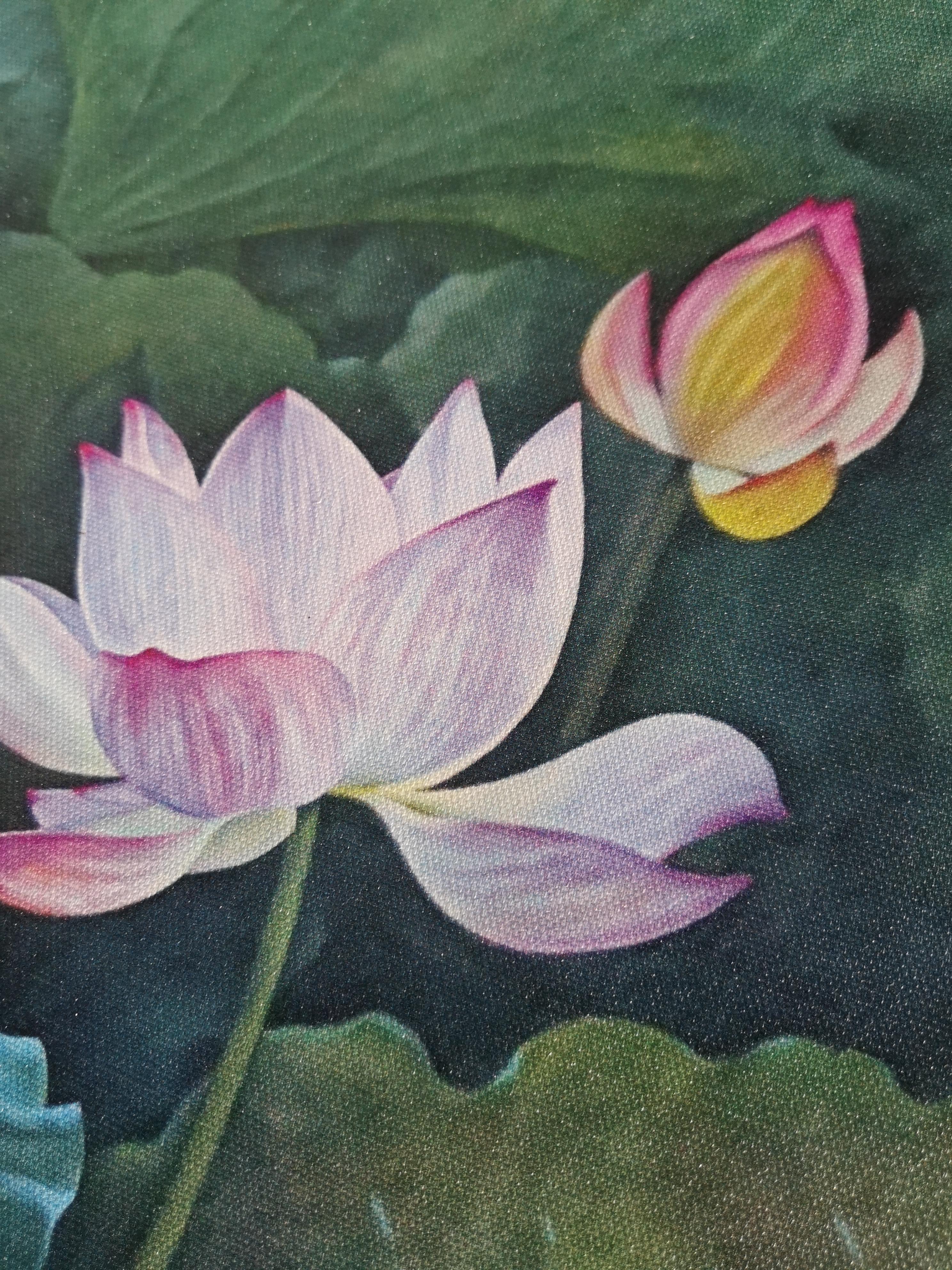 STÄRKE. REBIRTH. REINIGEN. Lotosblumen. Innenraum-Blumendruck von Maria Matveyeva im Angebot 6