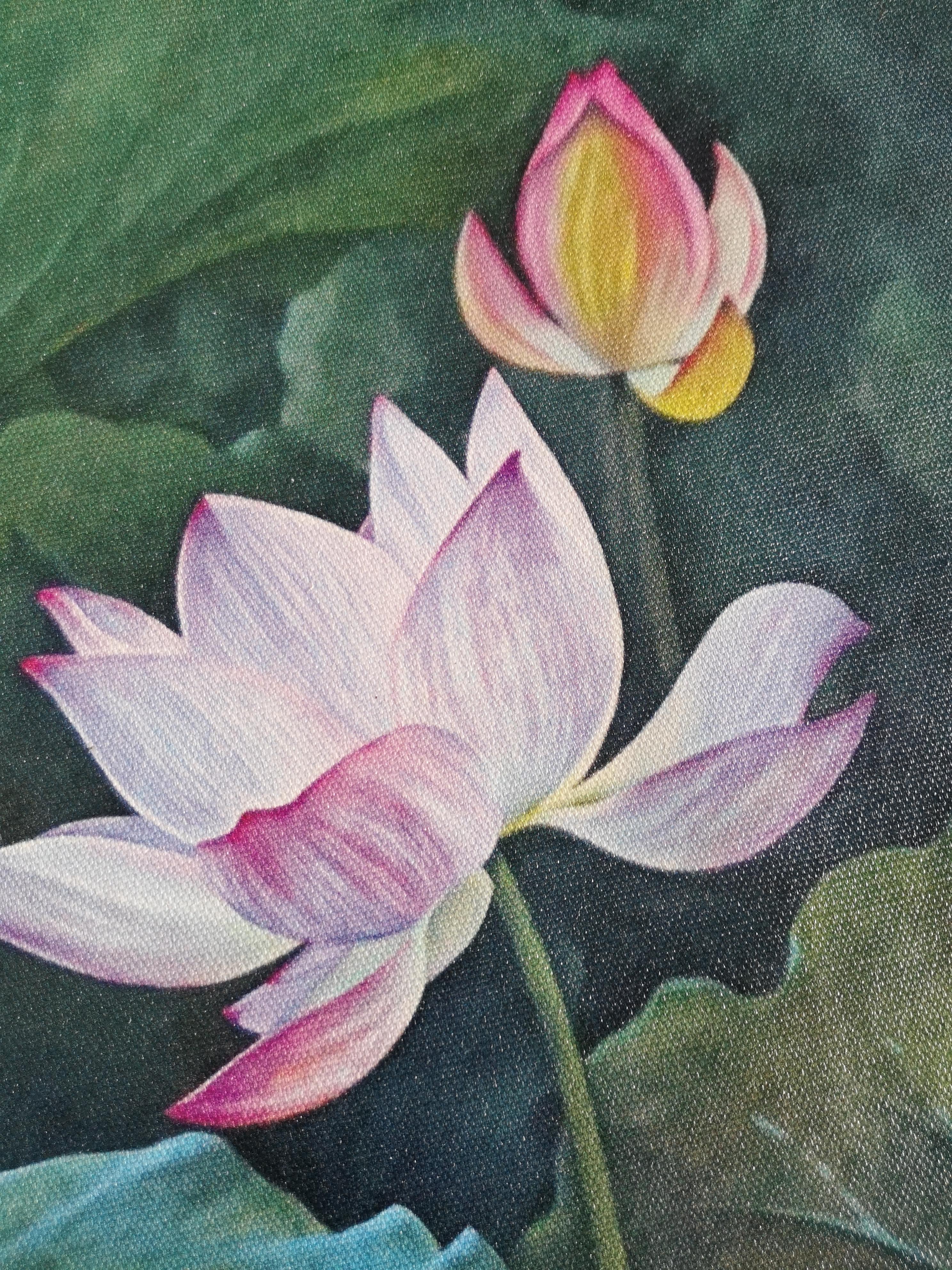 FORCE. REBIRTH. PURIFIER. Lotus. Impression florale d'intérieur par Maria Matveyeva en vente 7