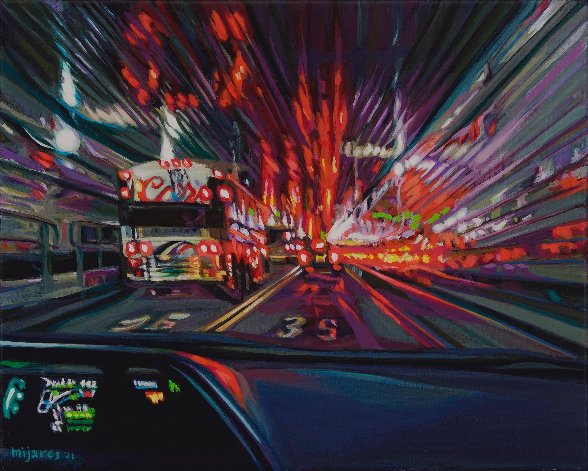 Maria Mijares Figurative Painting - Lincoln Tunnel (Dash)