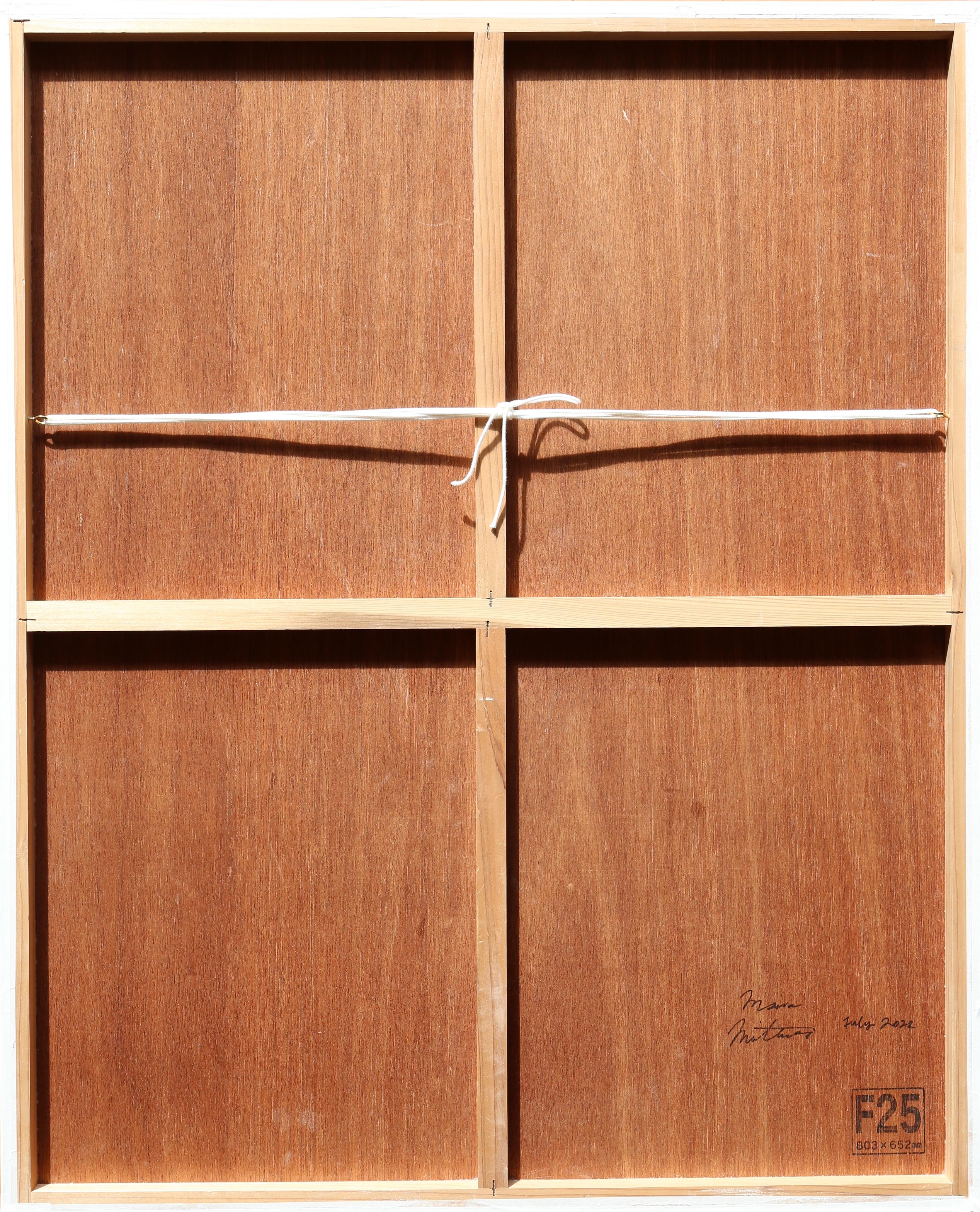 La flèche du temps - identités entre les deux, peinture de pierres minérales et semi-précieuses en vente 7