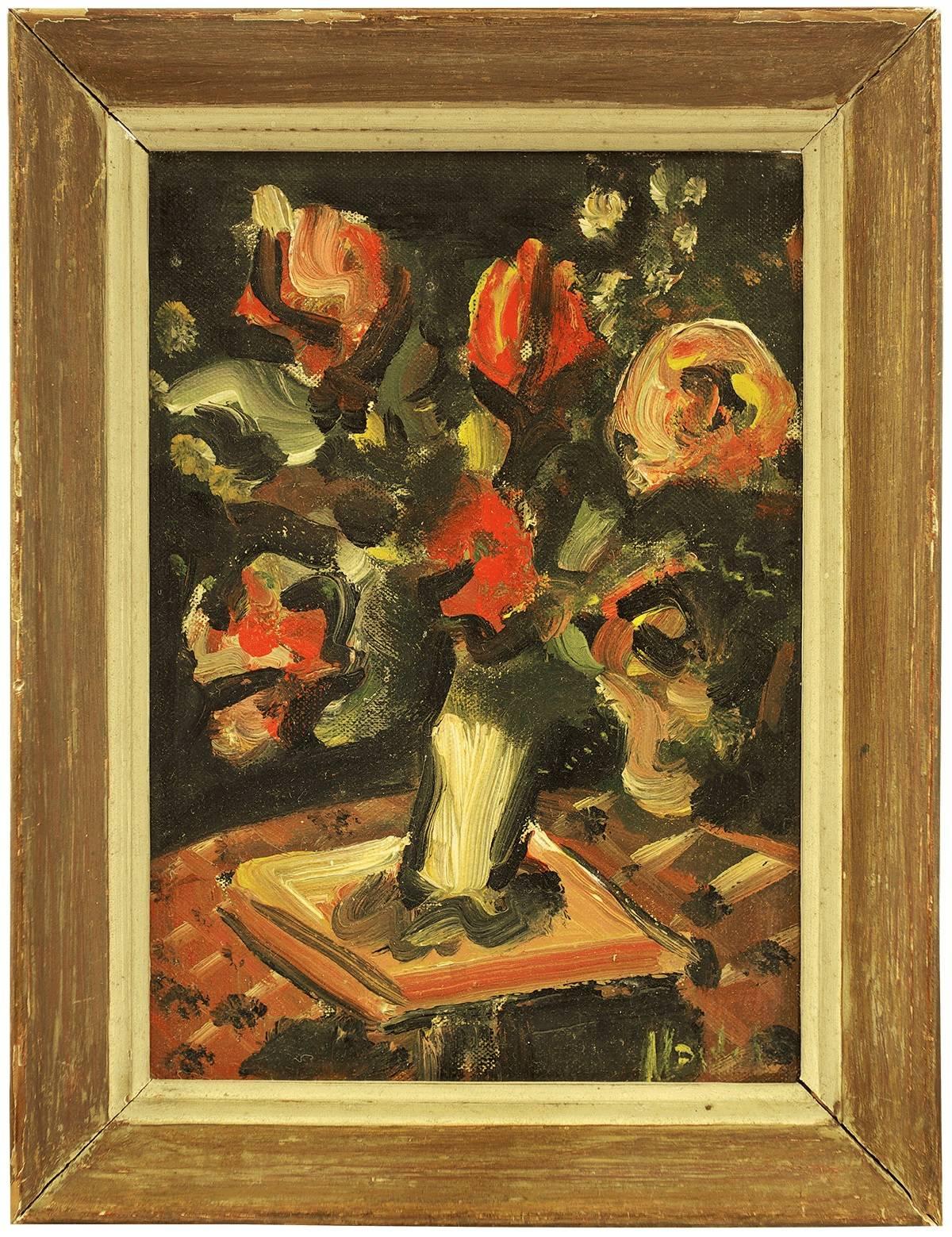 Hand signed lower right
Maria Modok was born in 1896 in the town of Rackeve, Hungary. She attended the Academy of Fine Arts and also studied at the Independent School of Nagybanya.  

Though not much is recorded of her early life, she began her