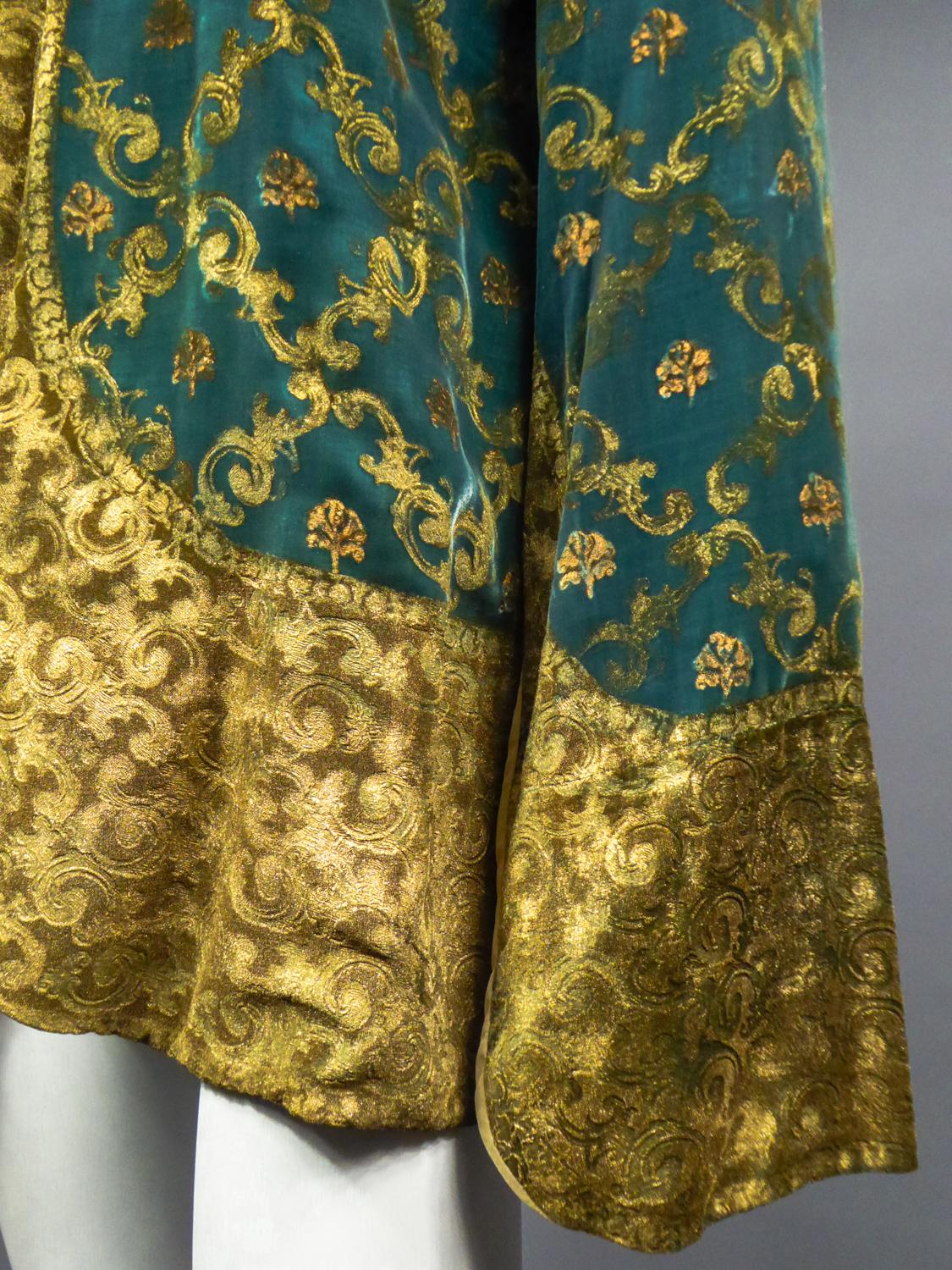 Maria Monacci Gallenga Evening Jacket in Gold Painted Velvet Circa 1930 4