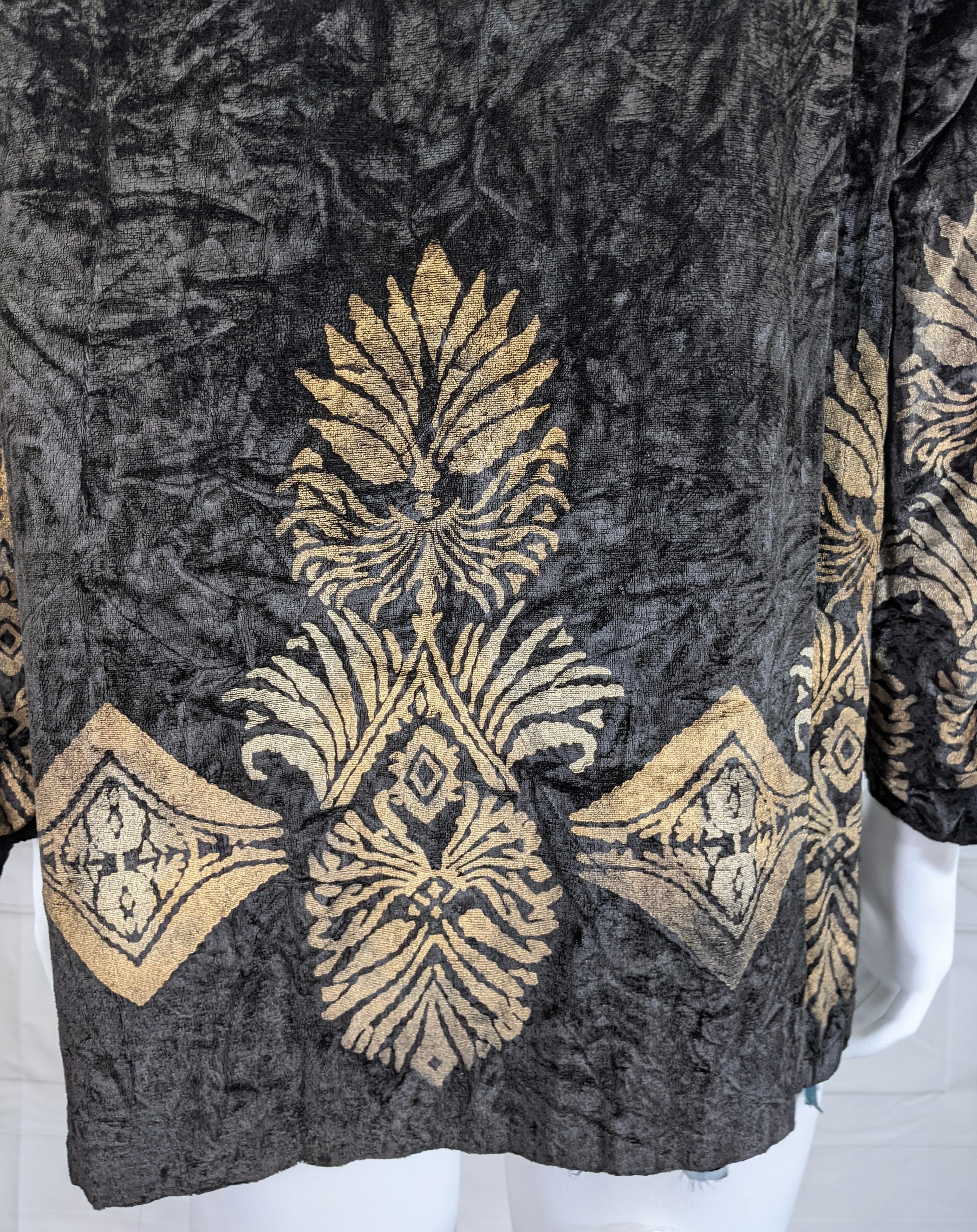 Maria Monaci Gallenga 1920's Black Velvet Jacket In Good Condition For Sale In New York, NY
