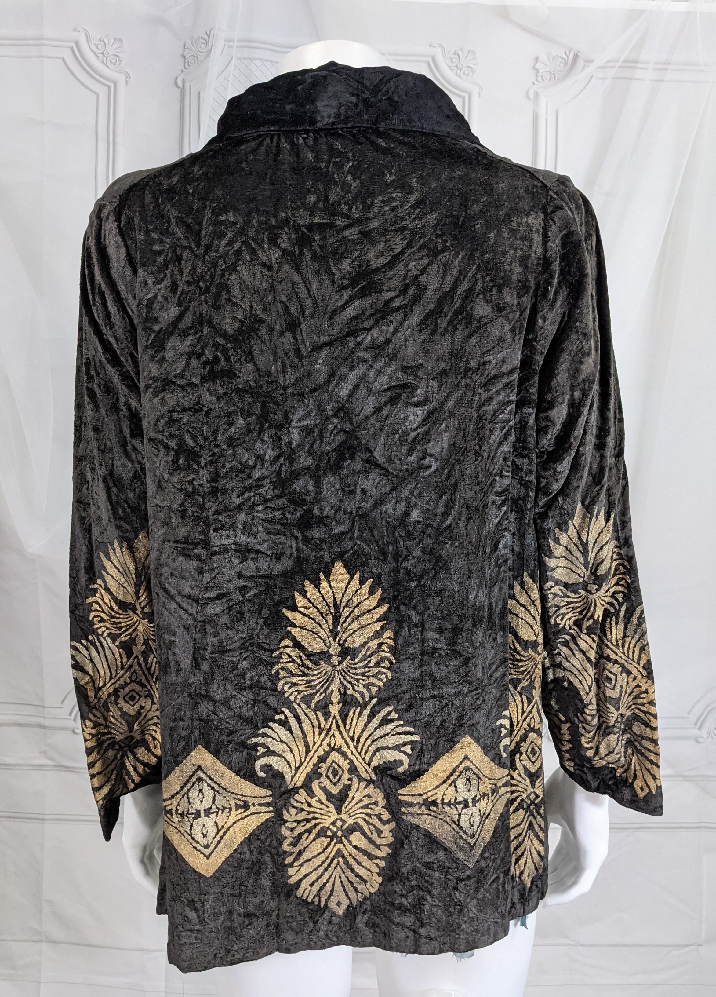 Women's Maria Monaci Gallenga 1920's Black Velvet Jacket For Sale