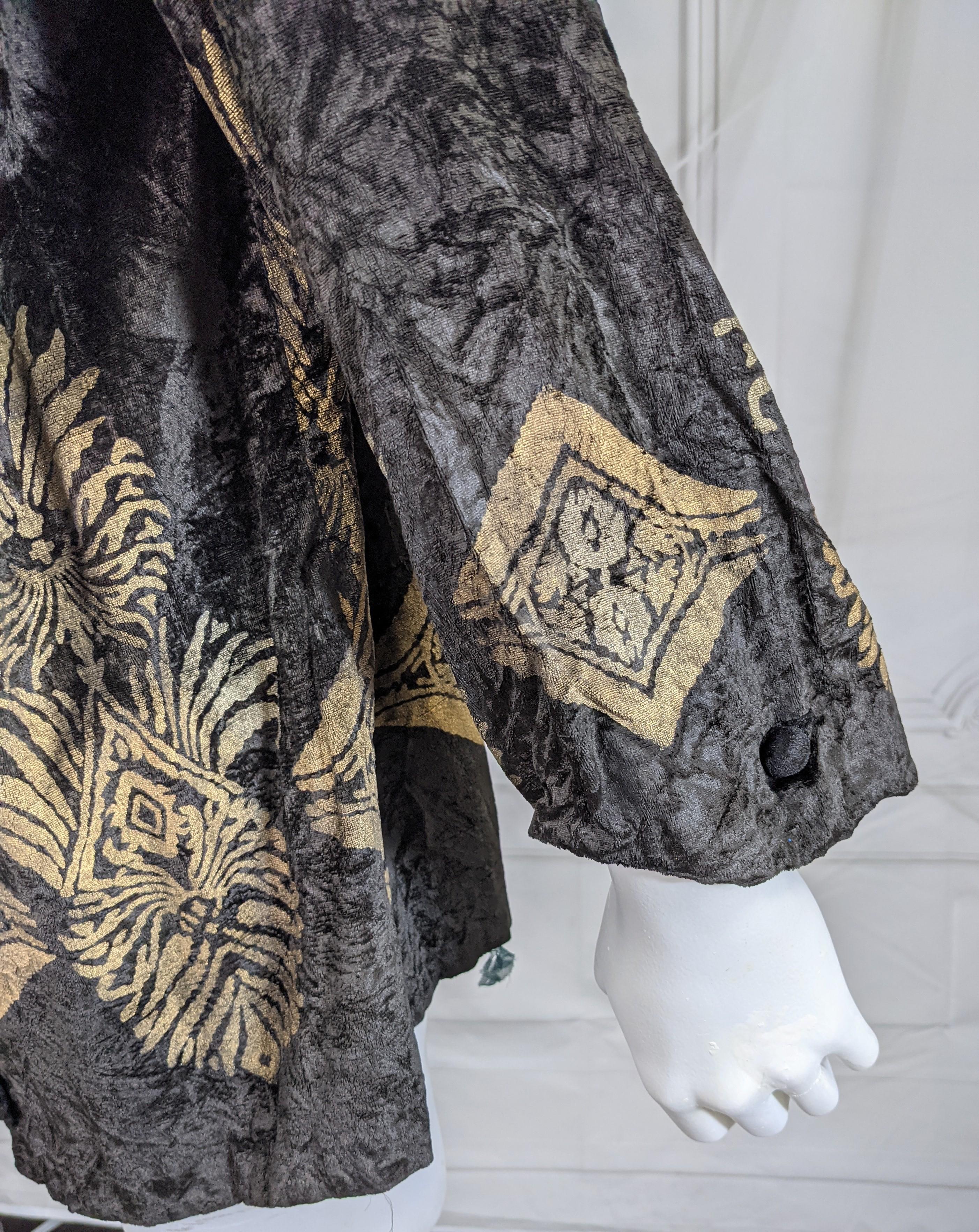 Maria Monaci Gallenga 1920's Black Velvet Jacket For Sale 1