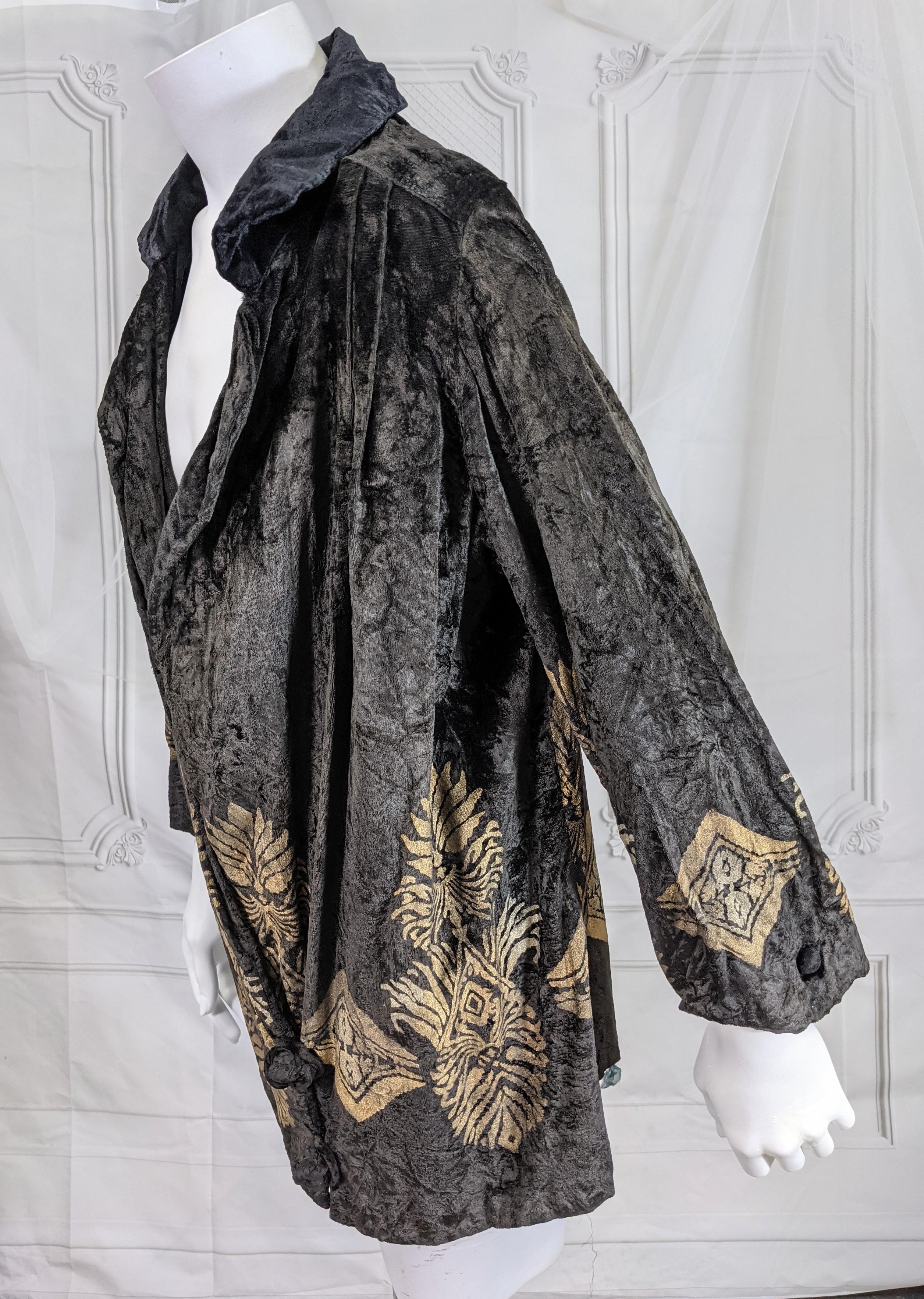 Maria Monaci Gallenga 1920's Black Velvet Jacket For Sale 2