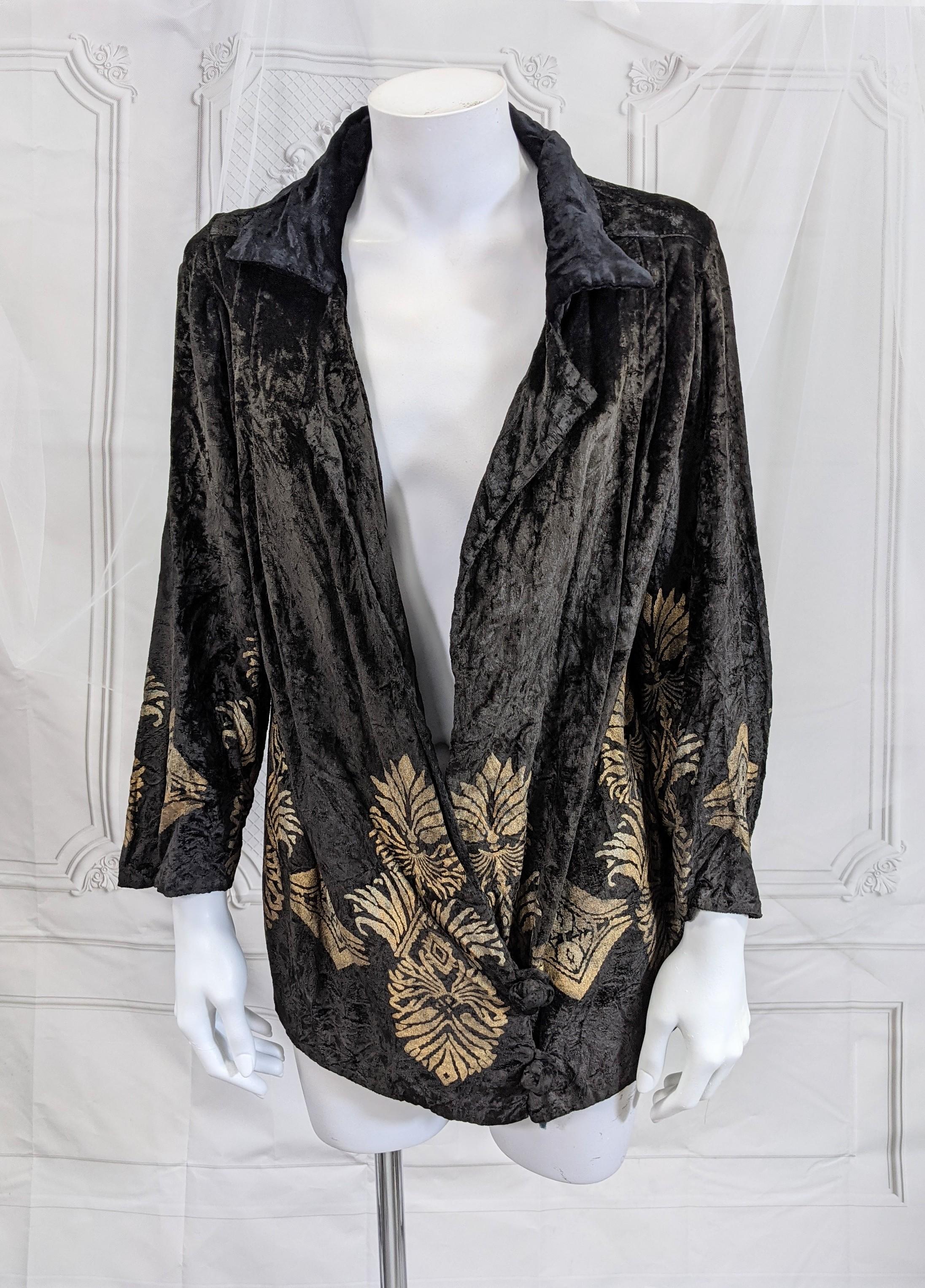 Maria Monaci Gallenga 1920's Black Velvet Jacket For Sale 4