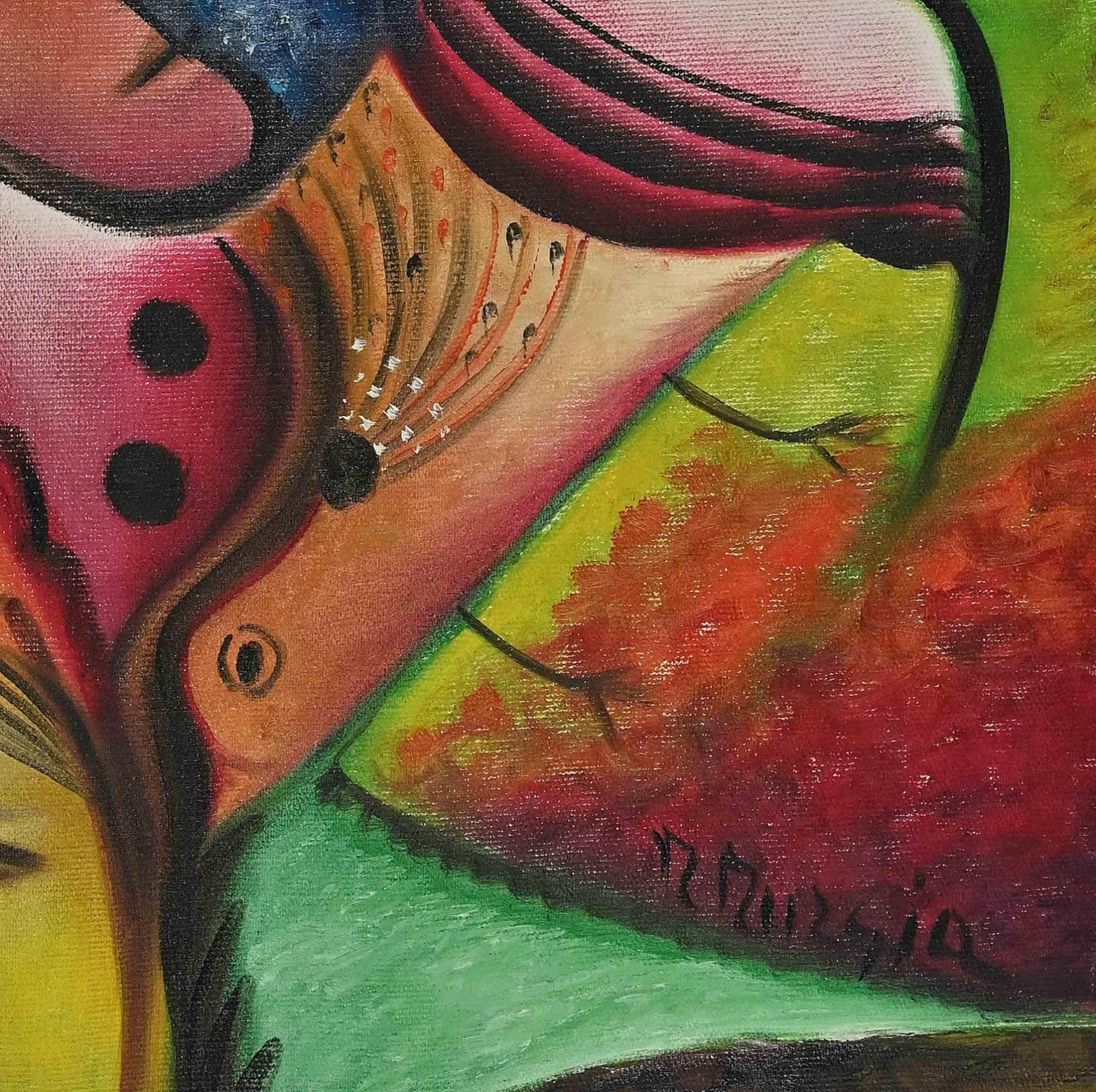 Máscaras - Pintura al óleo de Maria Murgia - 1994 2