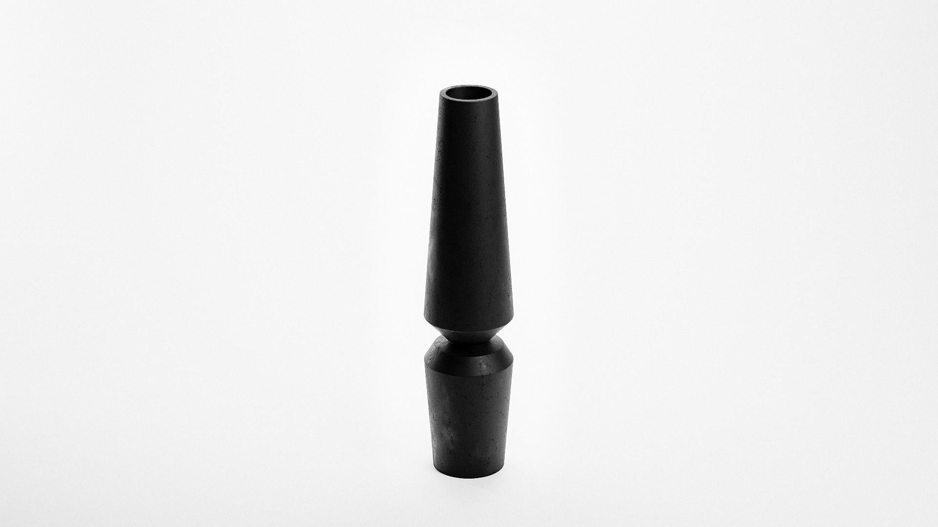 Stone vases candleholders and jar set from Maria Osminina's Matter collection.

Matter is a collection of sculptural pieces created around the idea of the pristine, power of nature. Each object contains a strong space/counterspace concept which