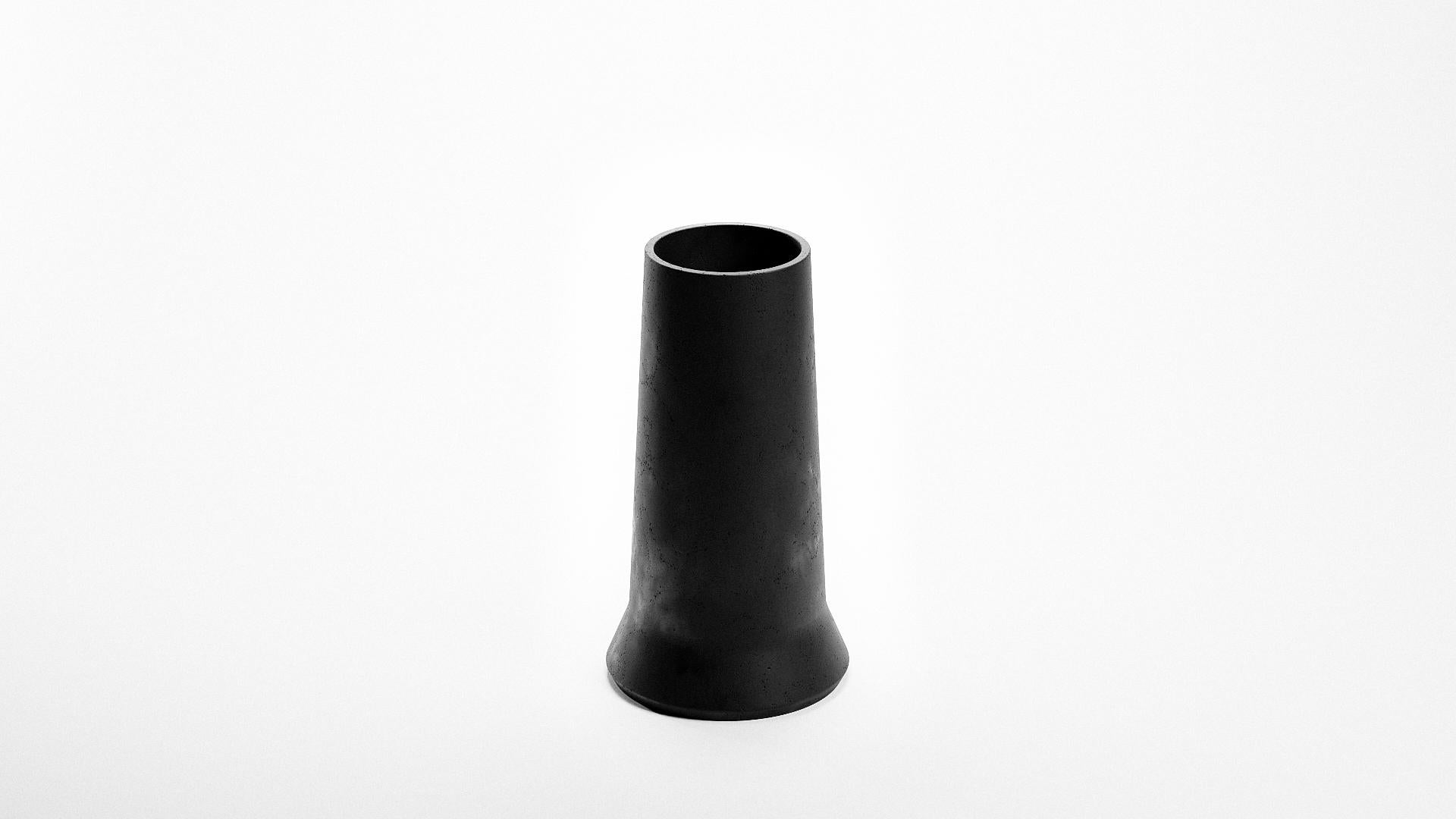 Minimalist Maria Osminina Matter Stone Vases Candleholders and Jar Set Limited Edition For Sale