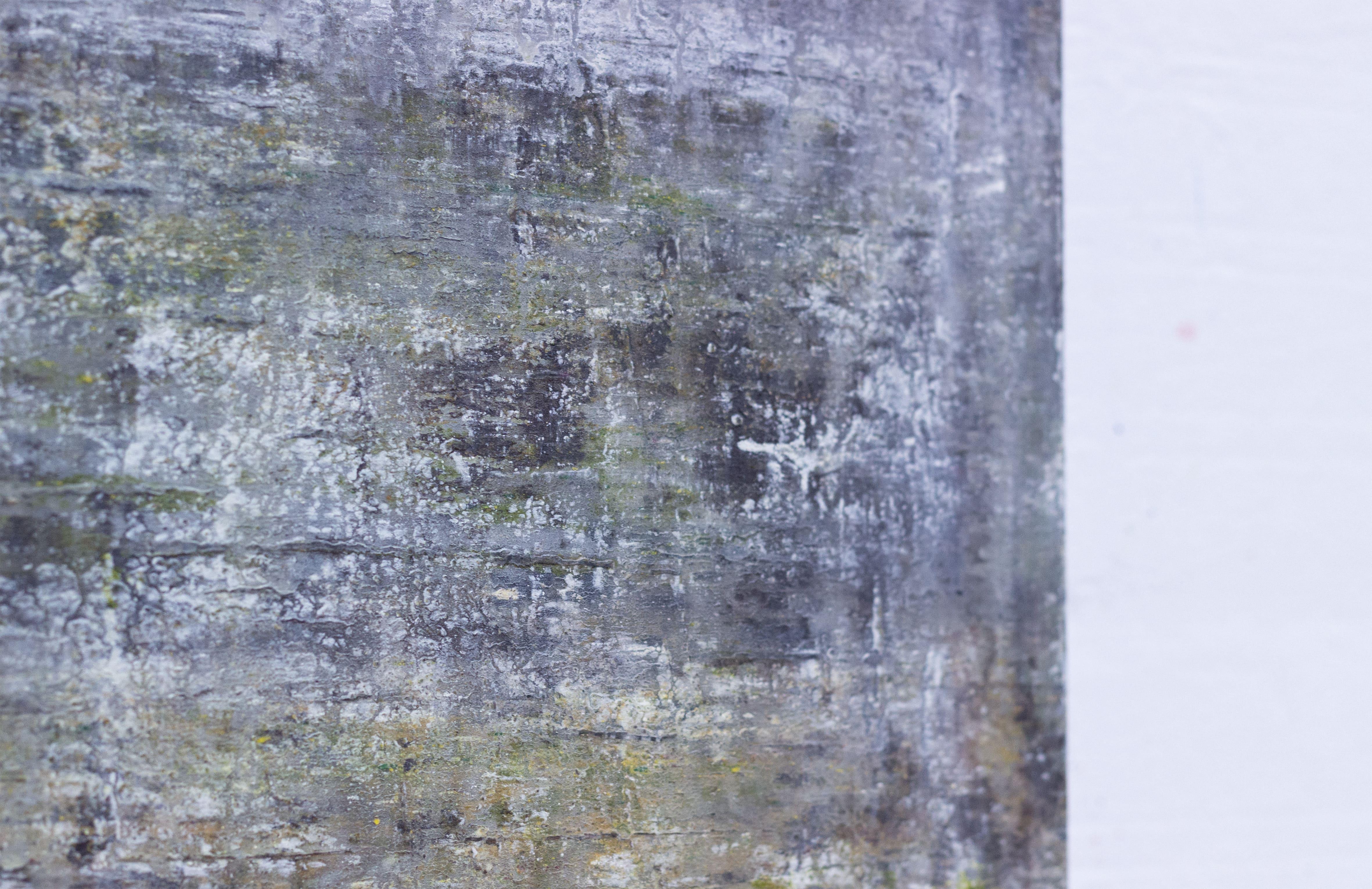 Senza titolo 1033 - 21° secolo, Arte contemporanea, Astratto, Pittura acrilica - Abstract Painting Grigio di Maria Paola Coda