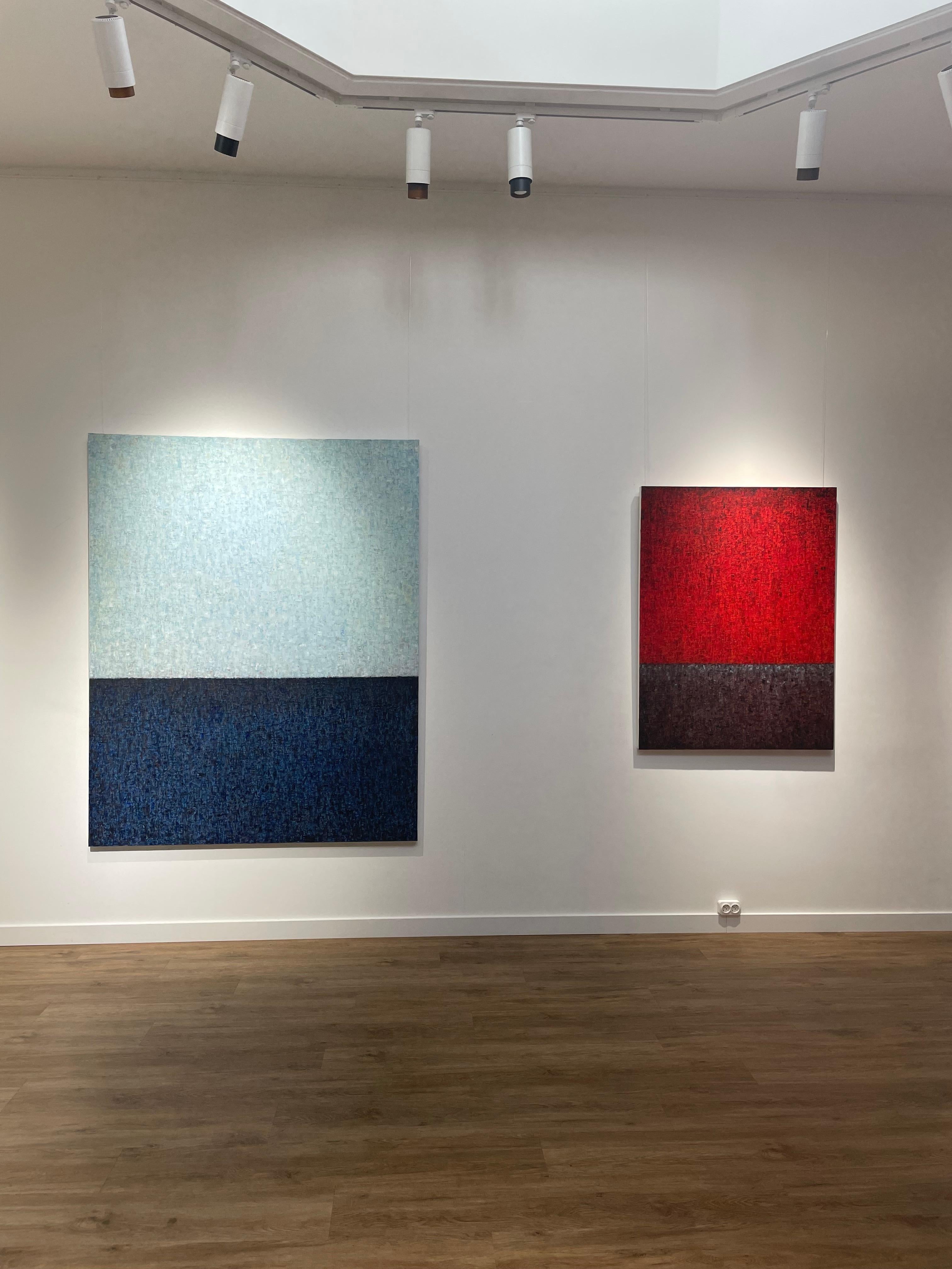 Senza titolo 1723 - 21° secolo, Arte contemporanea, Astratto, Pittura acrilica - Abstract Painting Rosso di Maria Paola Coda