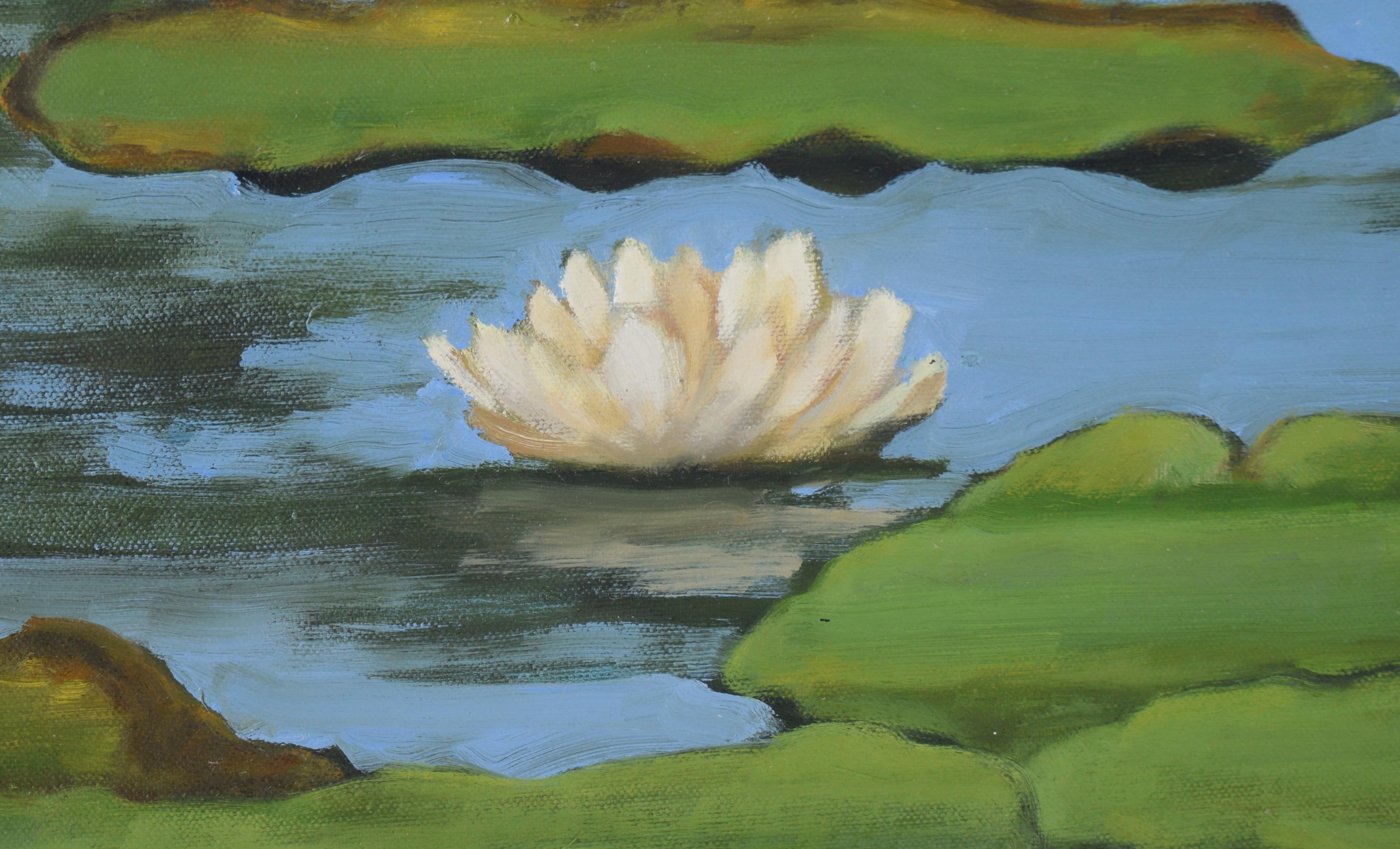 Ninfee - Olio originale su tela - Painting di Maria Pavao