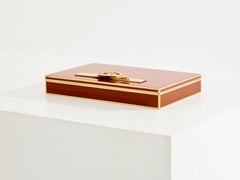 Maria Pergay für Hermès Paris Schmuckkästchen aus rot lackiertem Messing 1970