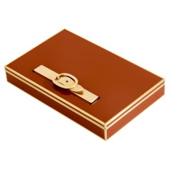 Maria Pergay for Hermès Paris red lacquer brass jewellery box 1970