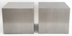 Maria Pergay Mesa Cube Tables, Pair