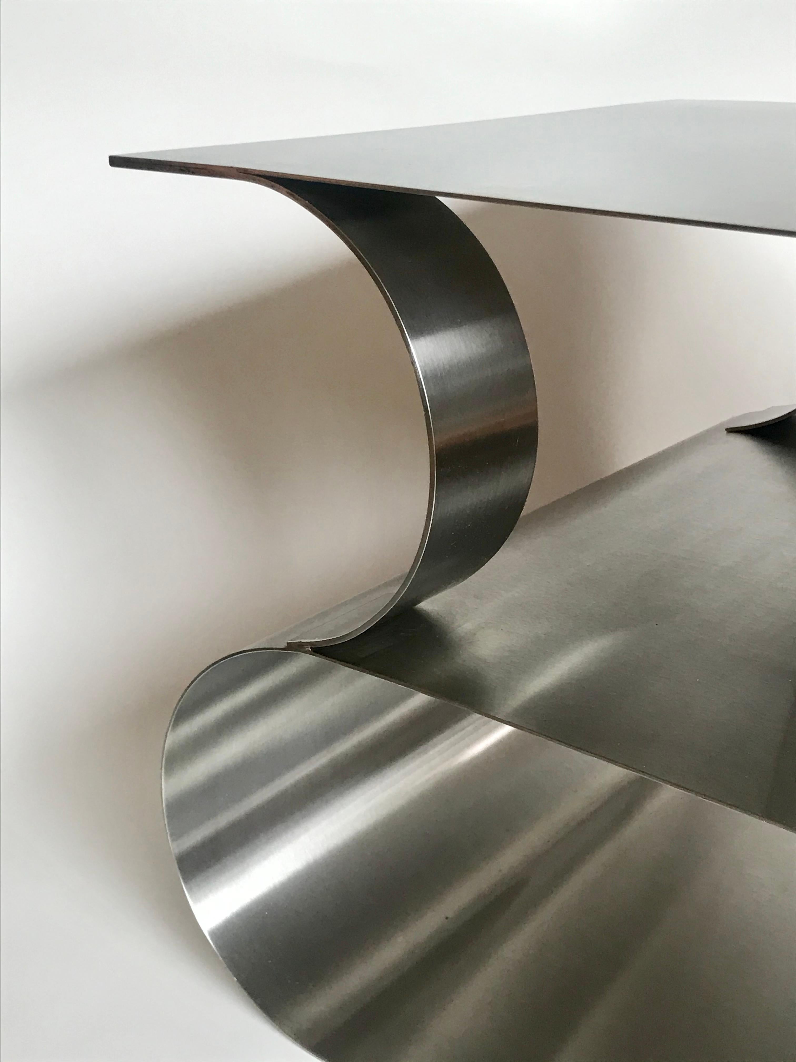 Maria Pergay Occasional Steel Table, 1970's 3