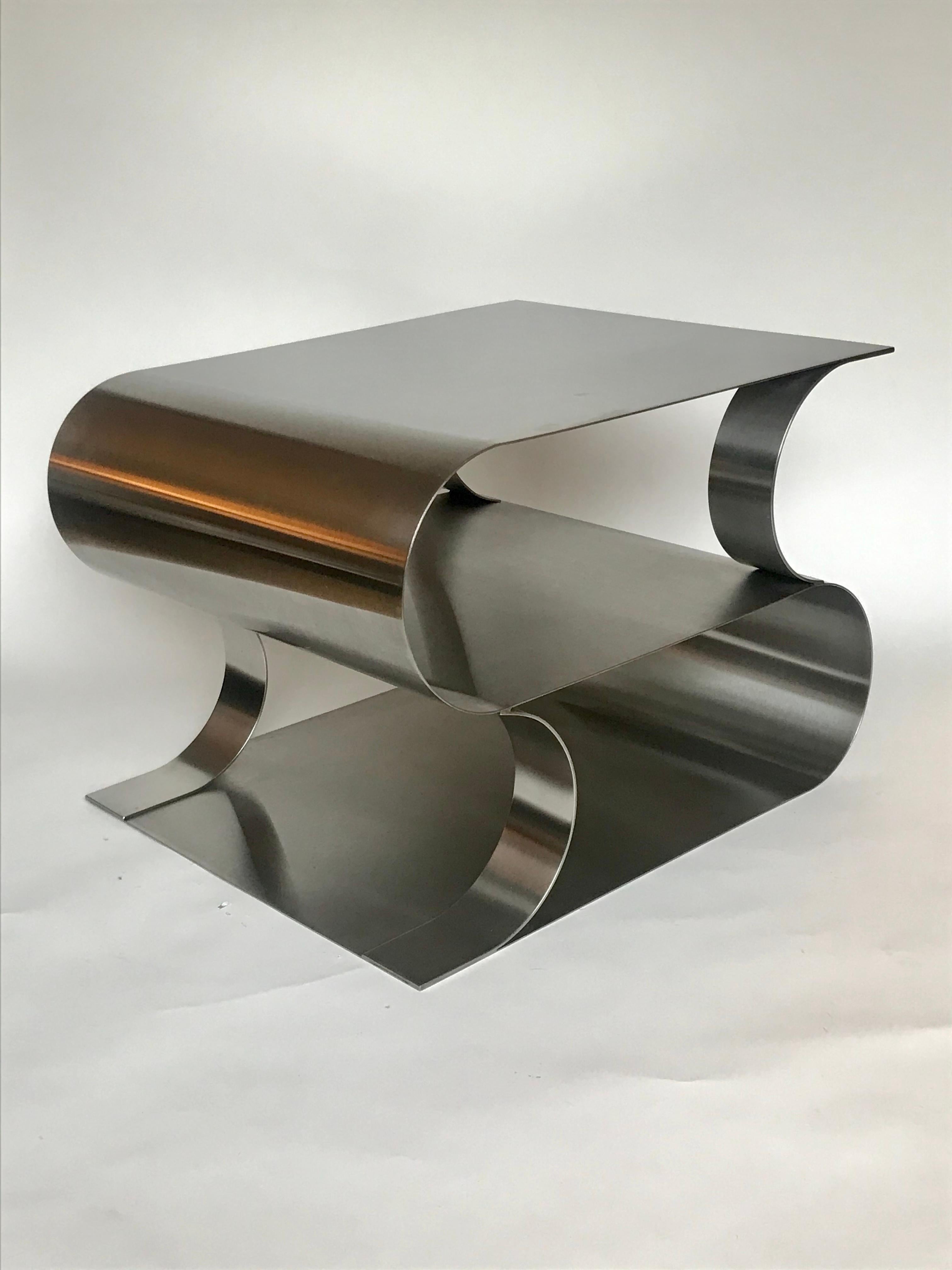 Maria Pergay Occasional Steel Table, 1970's 5