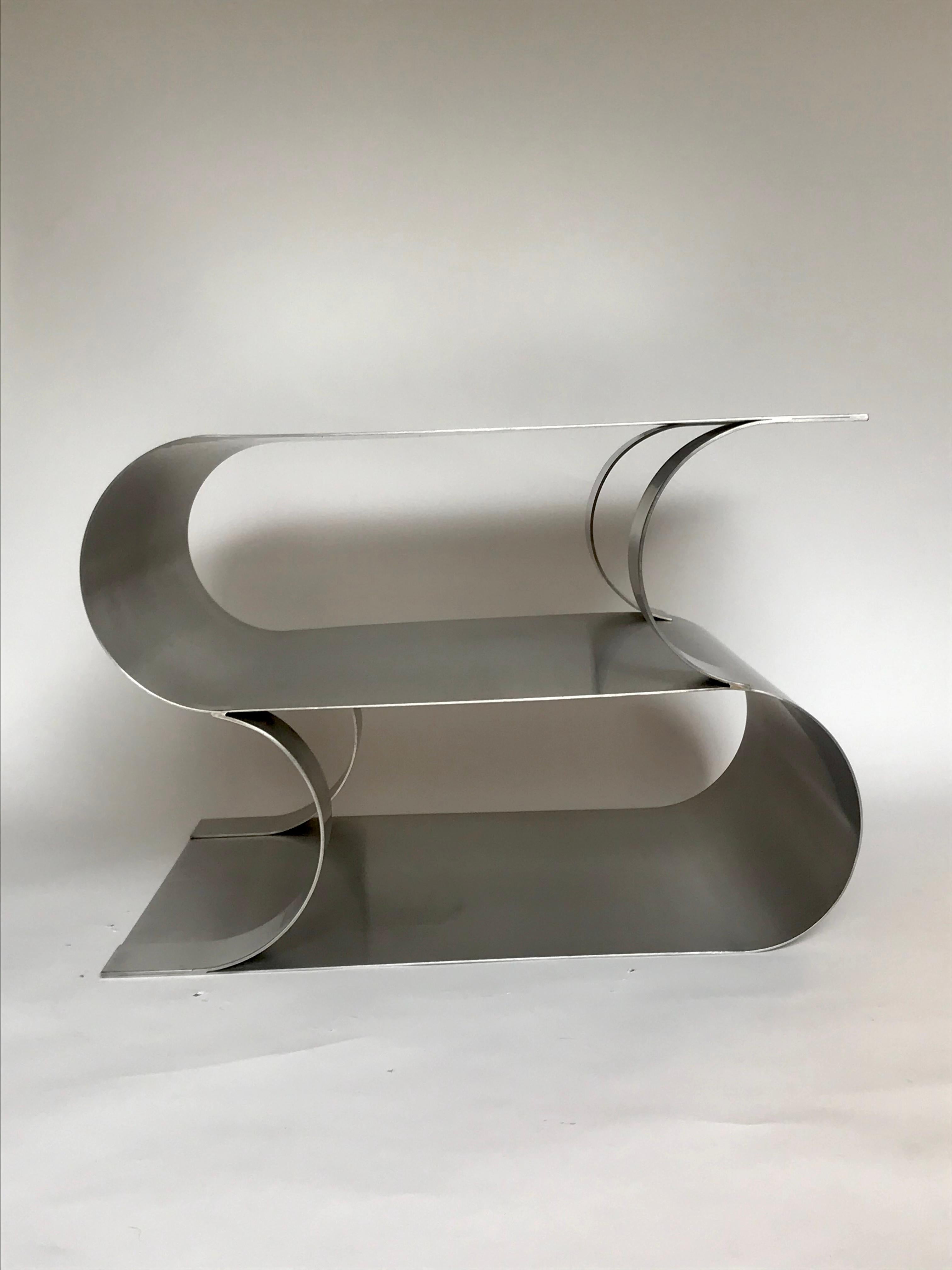 Maria Pergay Occasional Steel Table, 1970's 6