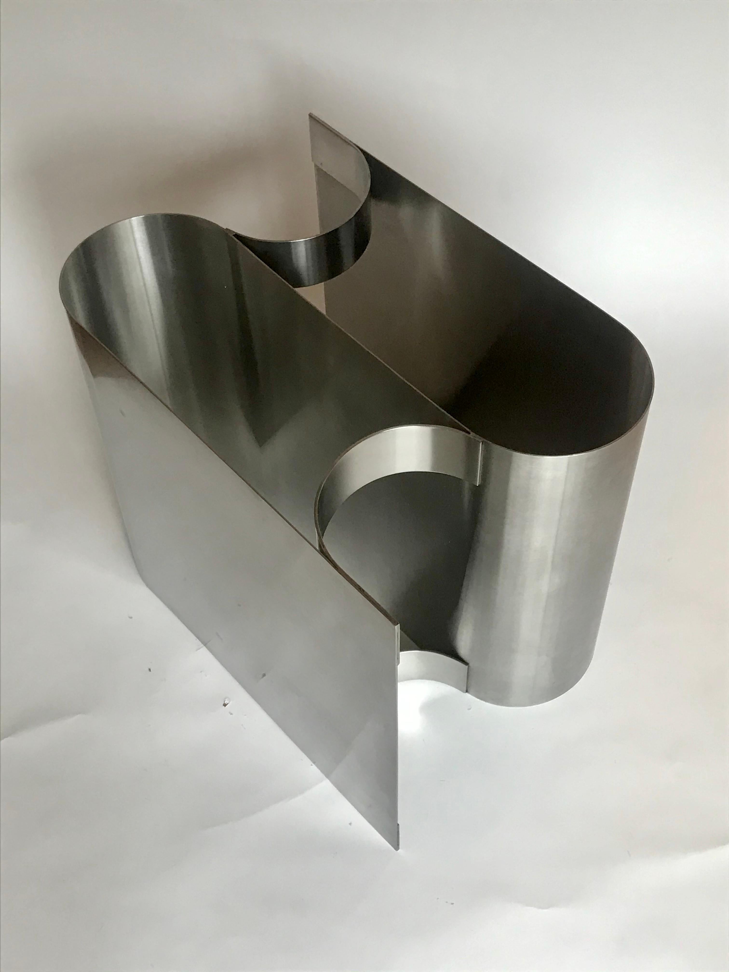 Maria Pergay Occasional Steel Table, 1970's 8