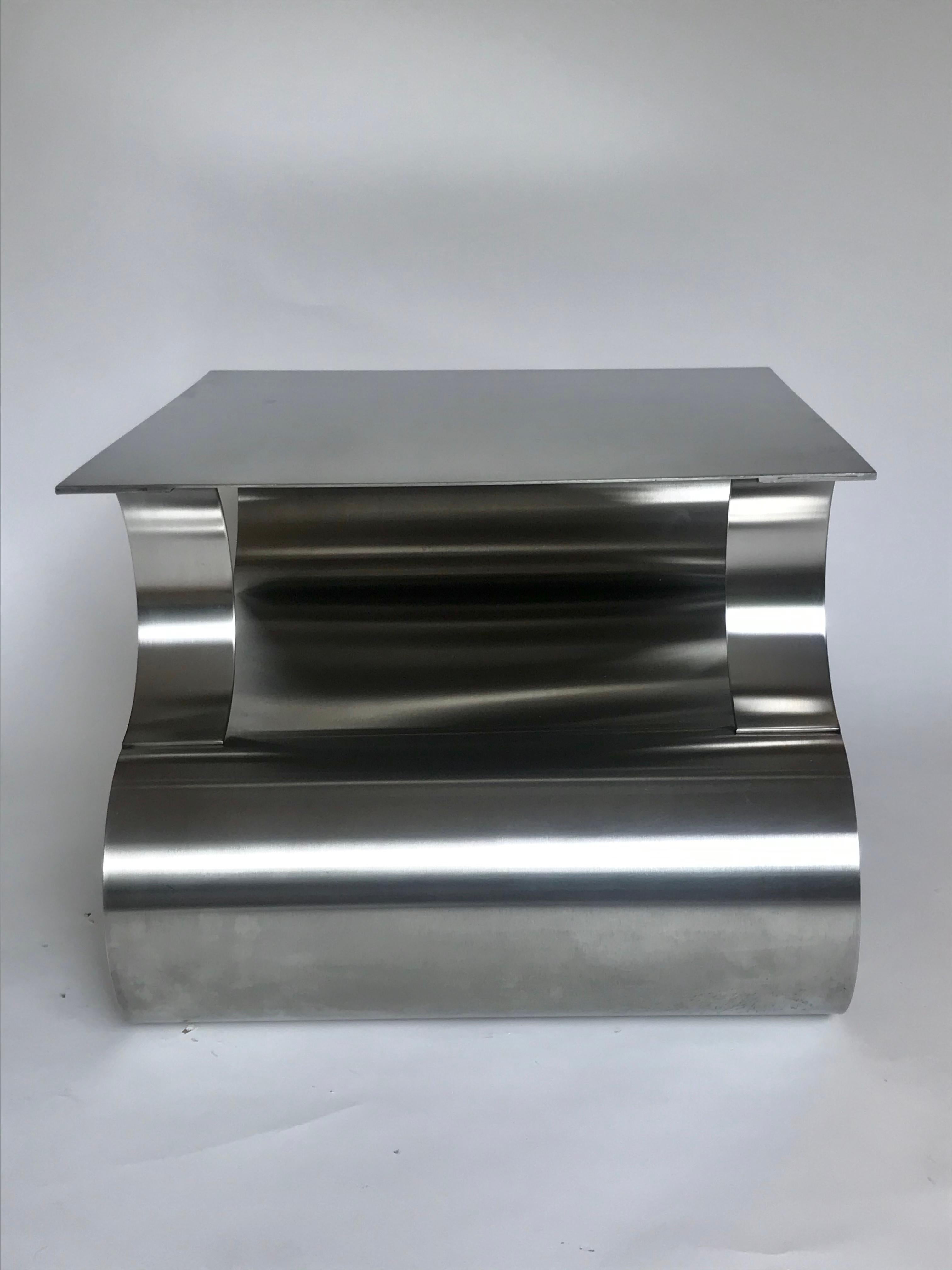Modern Maria Pergay Occasional Steel Table, 1970's