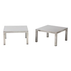 Maria Pergay, Pair of Low Tables, Table Droite, Maison et Jardin, Paris, 1971