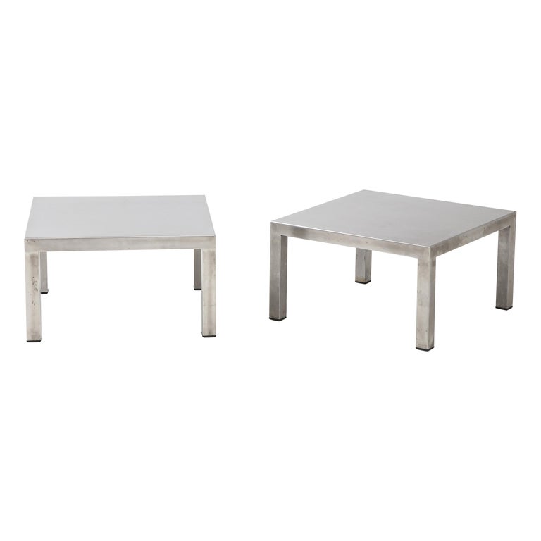 Maria Pergay Low Tables, 1971, Offered by Lance Thompson Inc