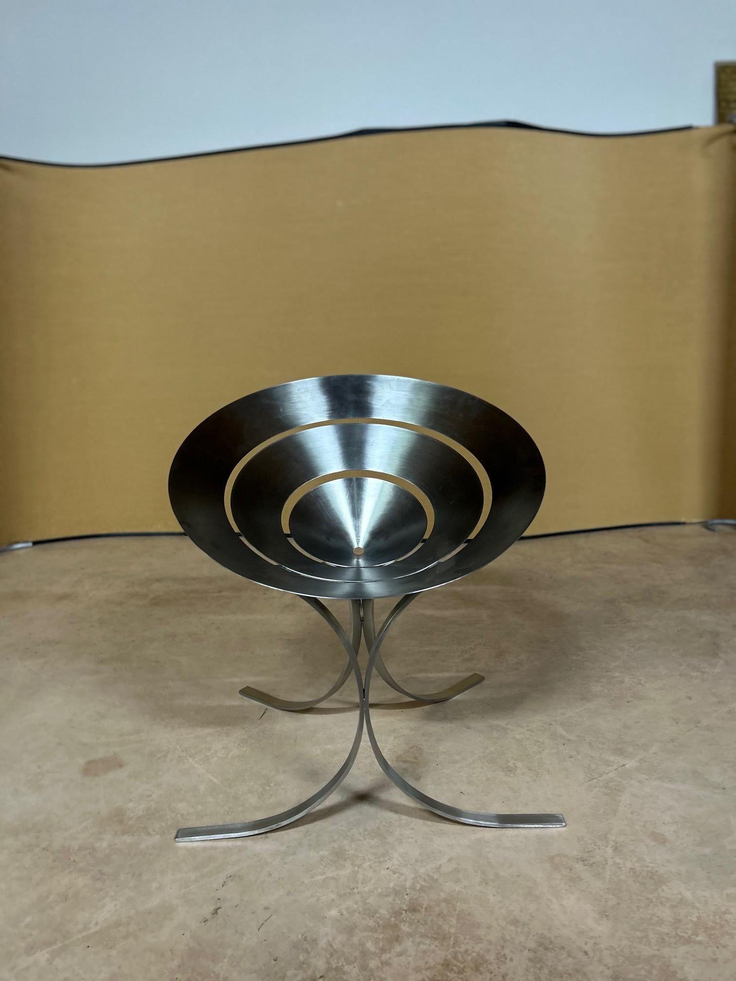 Maria Pergay Ring Chair, 1968 In Good Condition In Padova, IT